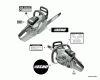 Echo CS-450P - Chainsaw, Ersatzteile Labels