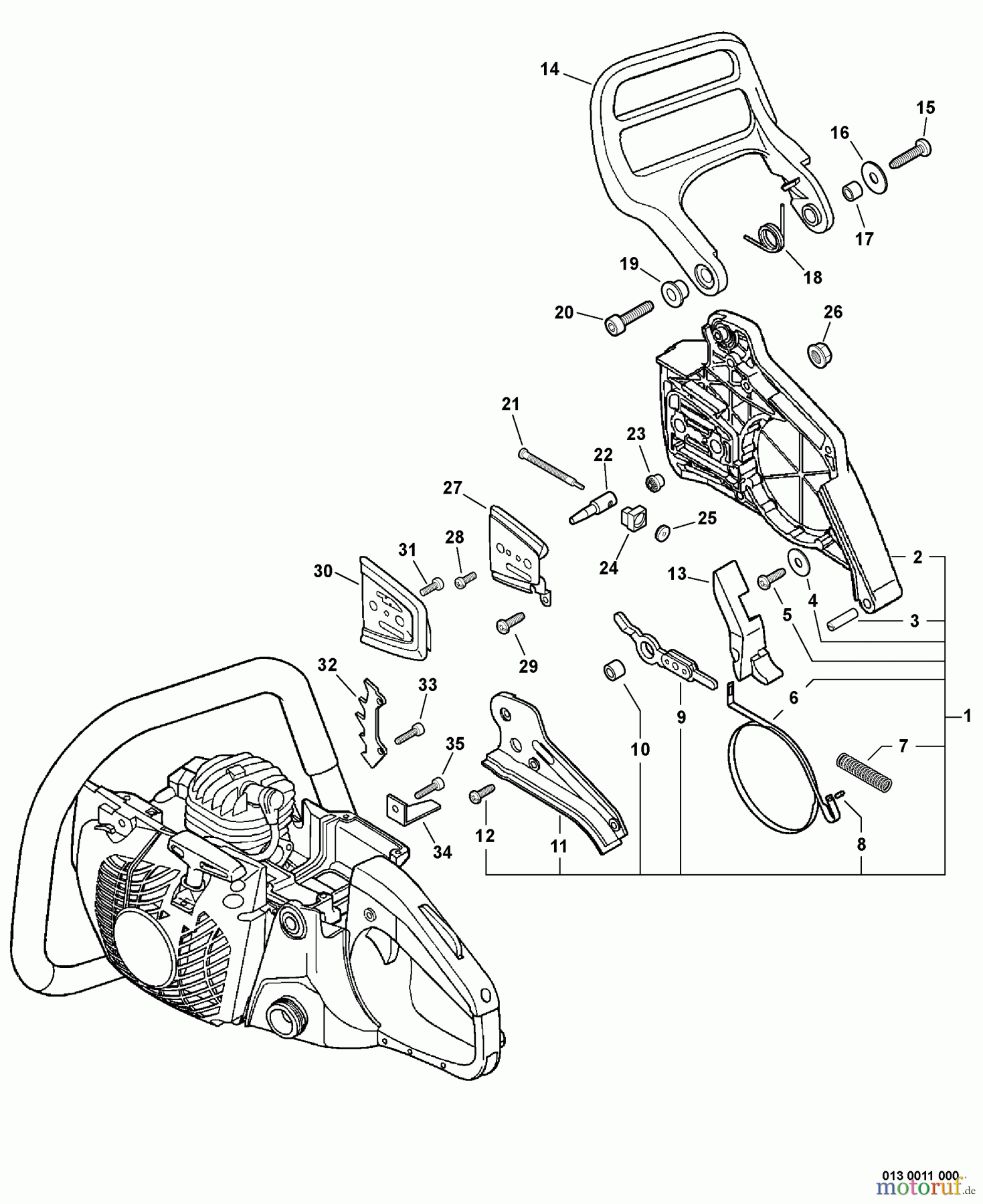 Echo Sägen, Kettensägen CS-450 - Echo Chainsaw, Chain Brake