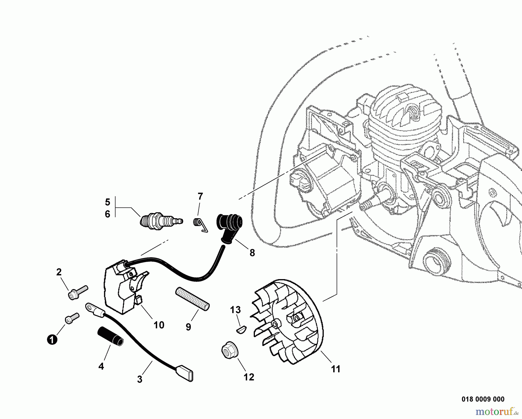 Echo Sägen, Kettensägen CS-450P - Echo Chainsaw, Ignition S/N: C06312001001 - C06312002499