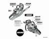 Echo CS-450P - Chainsaw, Ersatzteile Labels