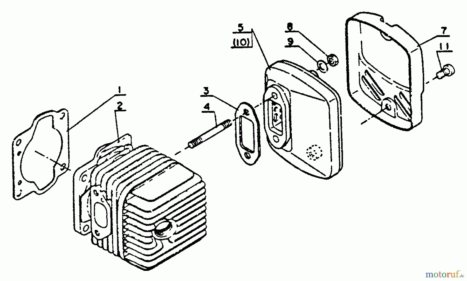 Echo Sägen, Kettensägen CS-451VL - Echo Chainsaw Cylinder, Muffler