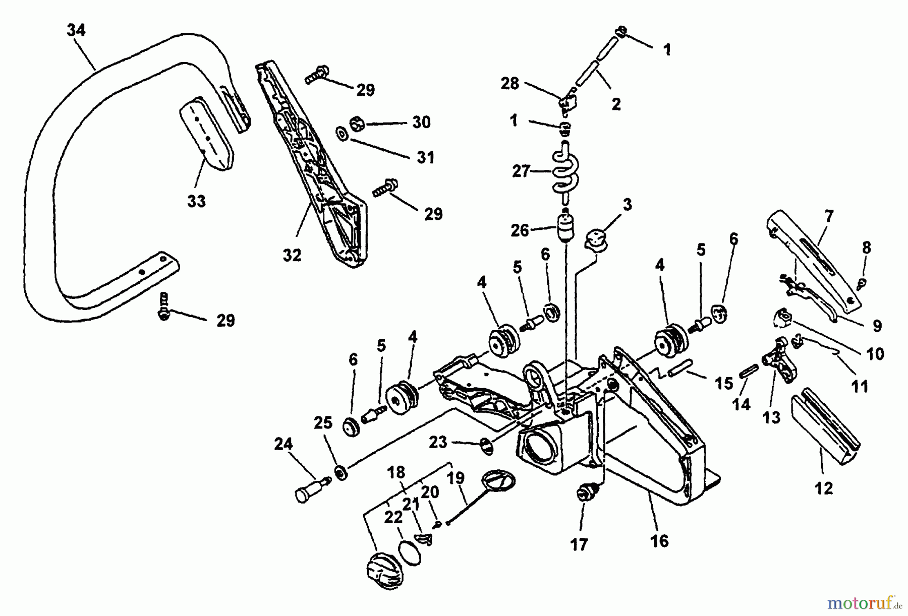  Echo Sägen, Kettensägen CS-5000 - Echo Chainsaw (Type 1E) Handles, Throttle Control