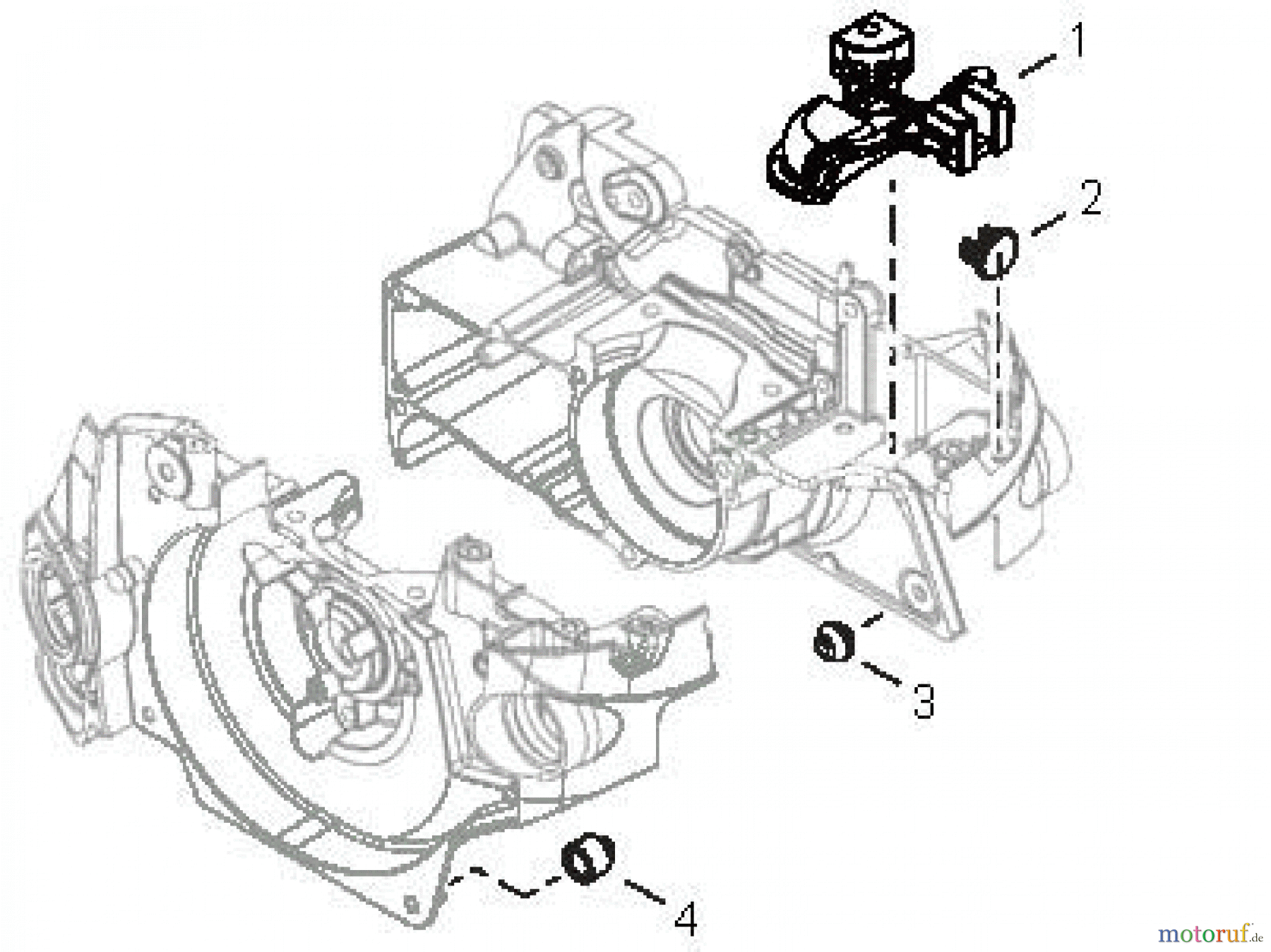 Echo Sägen, Kettensägen CS-500P - Echo Chainsaw, S/N: C19312001001 - C19312999999 Engine Cushions
