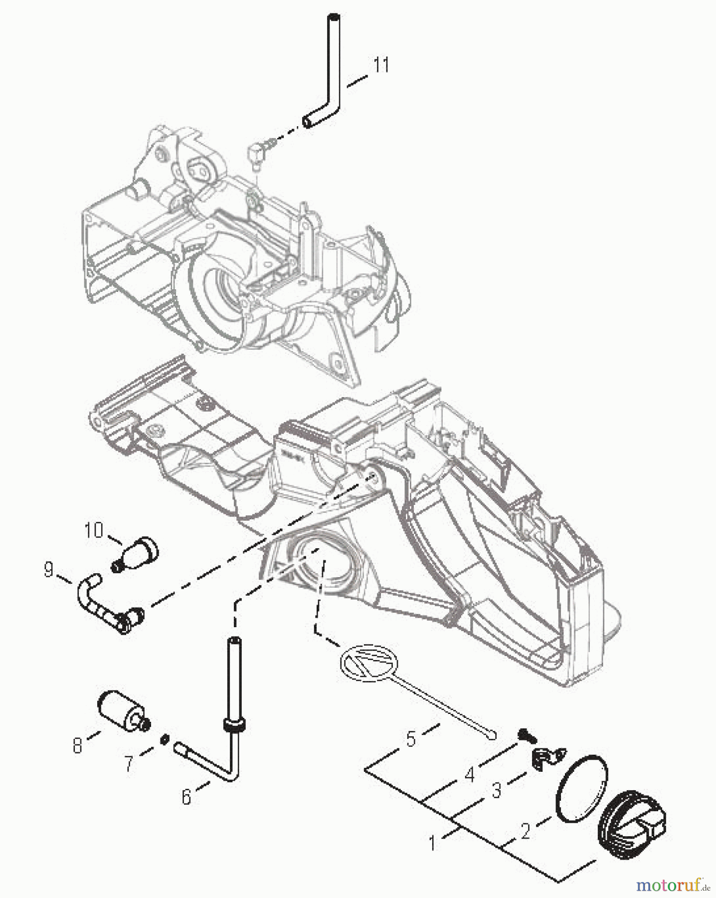  Echo Sägen, Kettensägen CS-500P - Echo Chainsaw, S/N: C19312001001 - C19312999999 Fuel System
