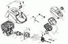 Echo CS-500P - Chainsaw, S/N: C19312001001 - C19312999999 Ersatzteile Intake, Air Filter, Engine Cover