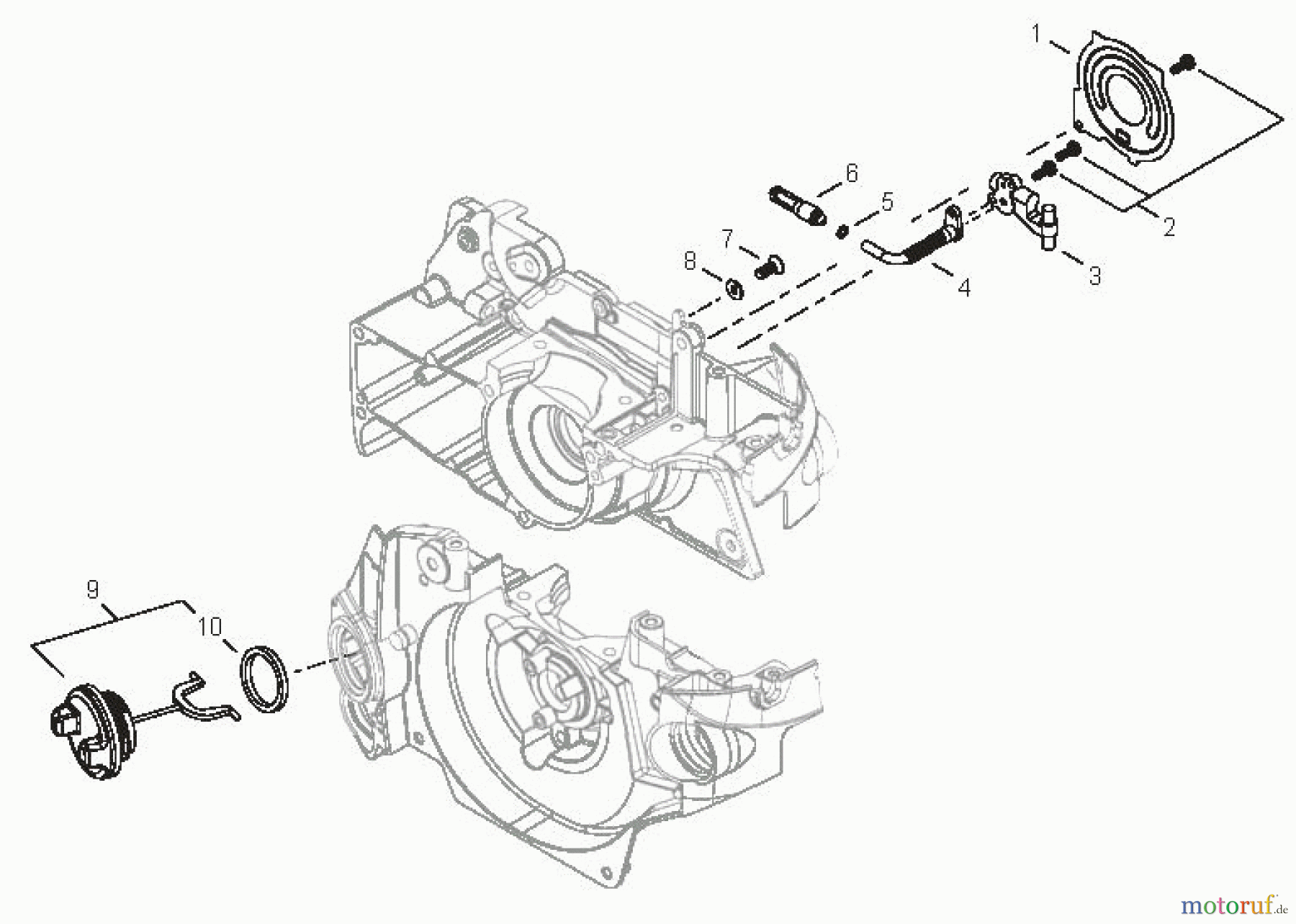 Echo Sägen, Kettensägen CS-500P - Echo Chainsaw, S/N: C19312001001 - C19312999999 Oil System