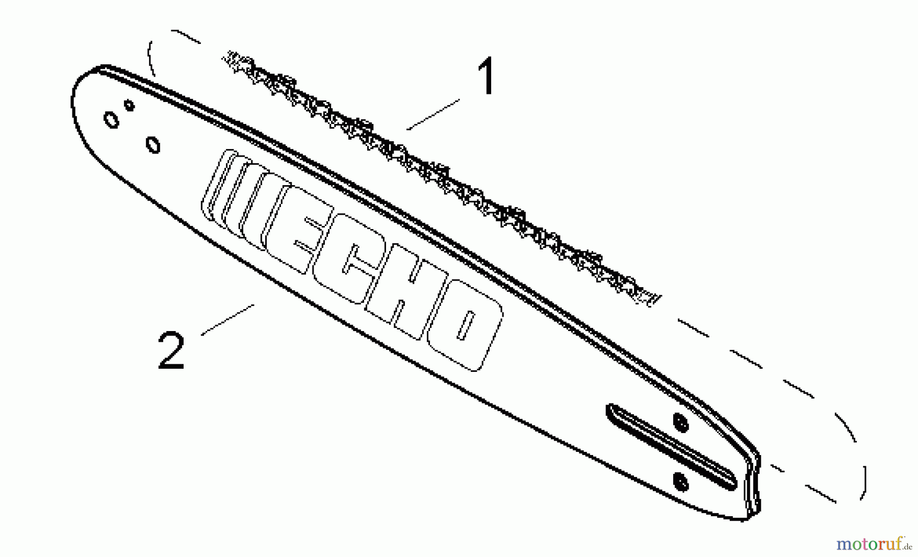 Echo Sägen, Kettensägen CS-500P - Echo Chainsaw, S/N: C19312001001 - C19312999999 Saw Chain, Guide Bar
