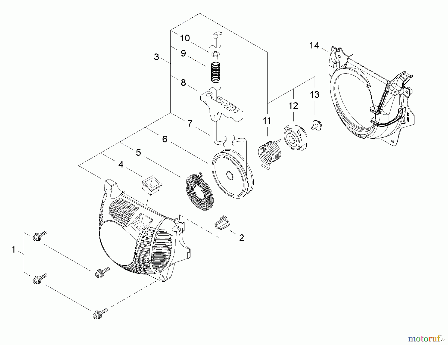 Echo Sägen, Kettensägen CS-500P - Echo Chainsaw, S/N: C19312001001 - C19312999999 Starter
