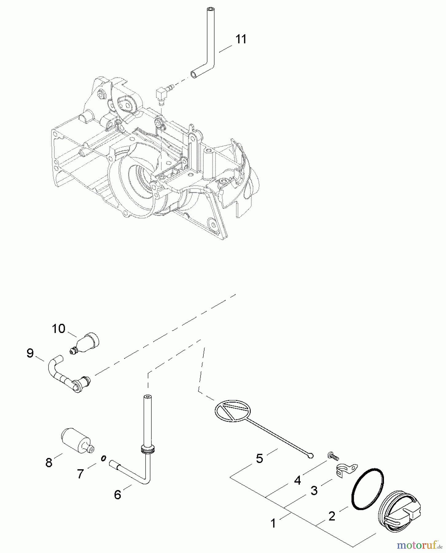 Echo Sägen, Kettensägen CS-500P - Echo Chainsaw, S/N: C19413001001 - C19413999999 Fuel System