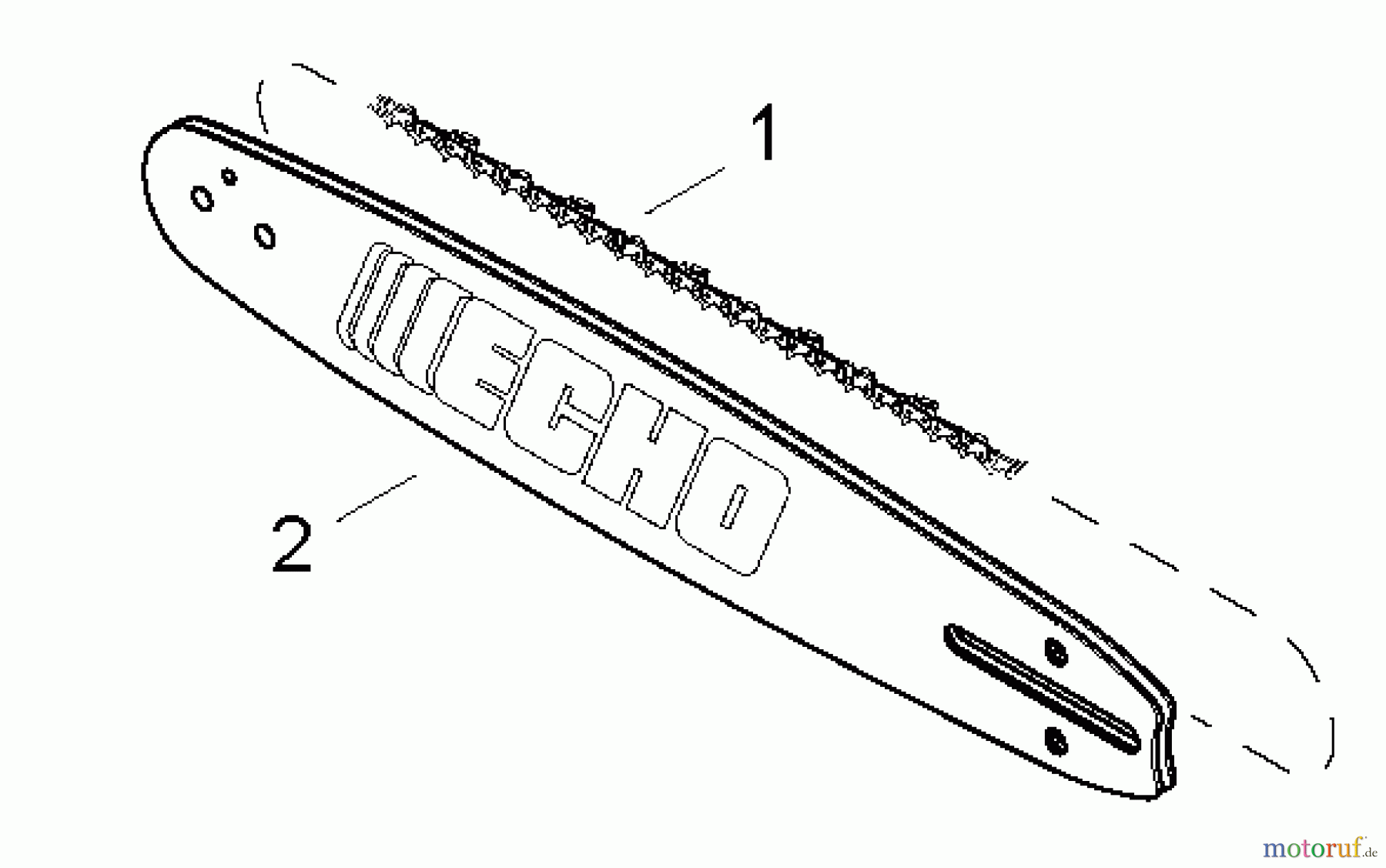 Echo Sägen, Kettensägen CS-500P - Echo Chainsaw, S/N: C19413001001 - C19413999999 Saw Chain, Guide Bar