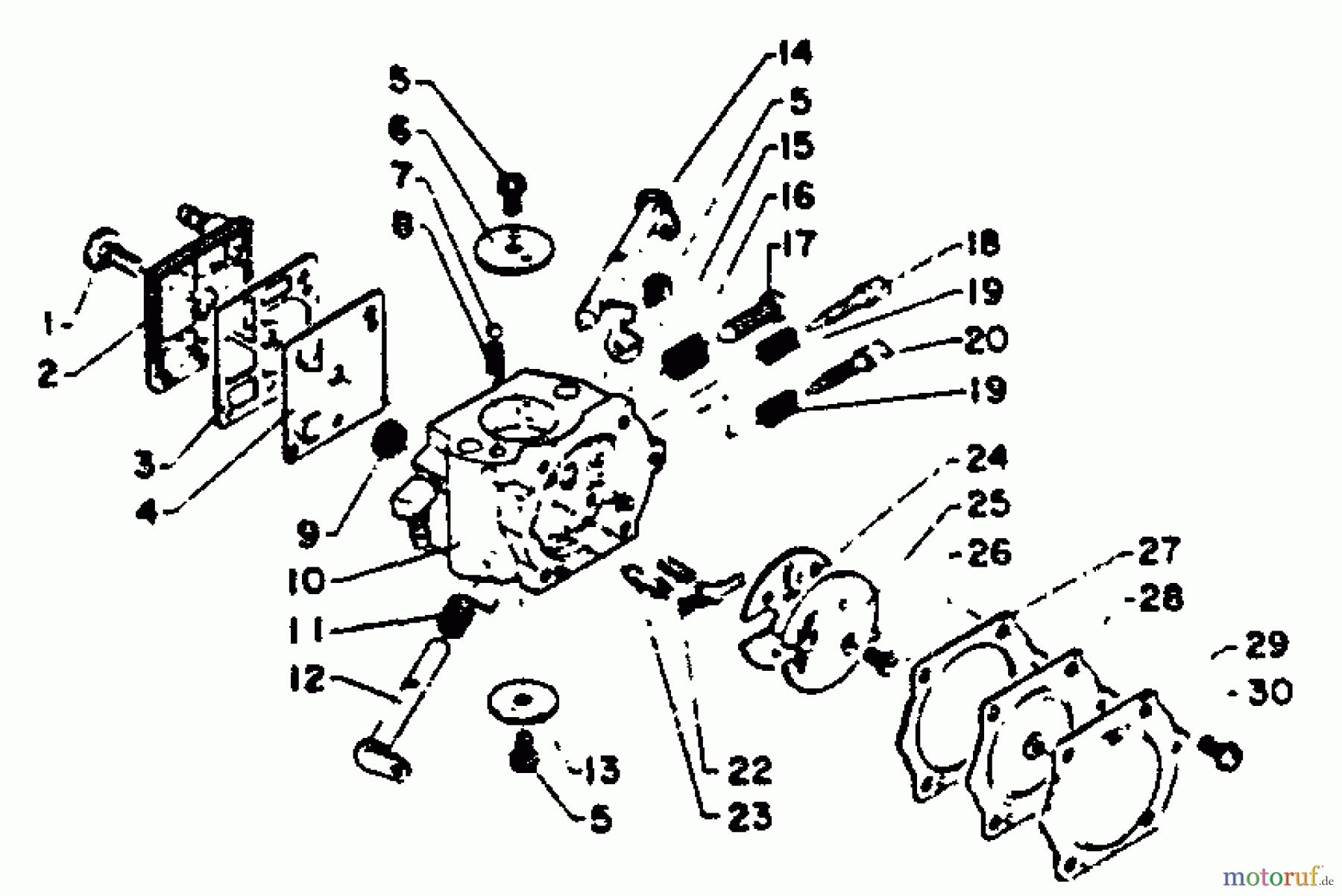 Echo Sägen, Kettensägen CS-500VL - Echo Chainsaw, S/N: 001001 - 049000 Carburetor Assembly