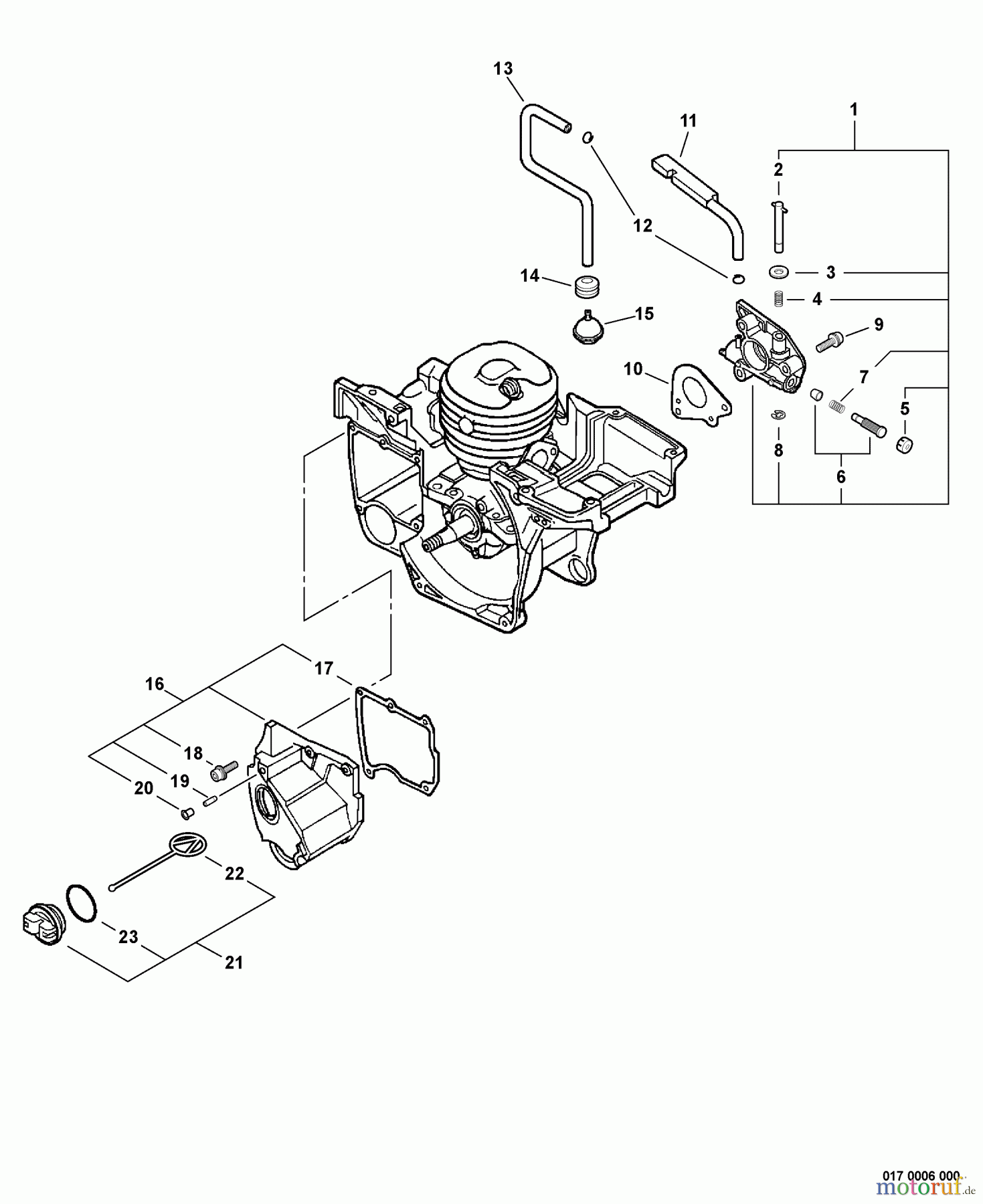 Echo Sägen, Kettensägen CS-520 - Echo Chainsaw, S/N: C09312001001 - C09312999999 Auto-Oiler, Oil Tank