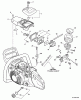 Echo CS-530 - Chainsaw, S/N: C02803001001 - C02803999999 Ersatzteile Engine Cover, Intake, Fuel System, Ignition Switch