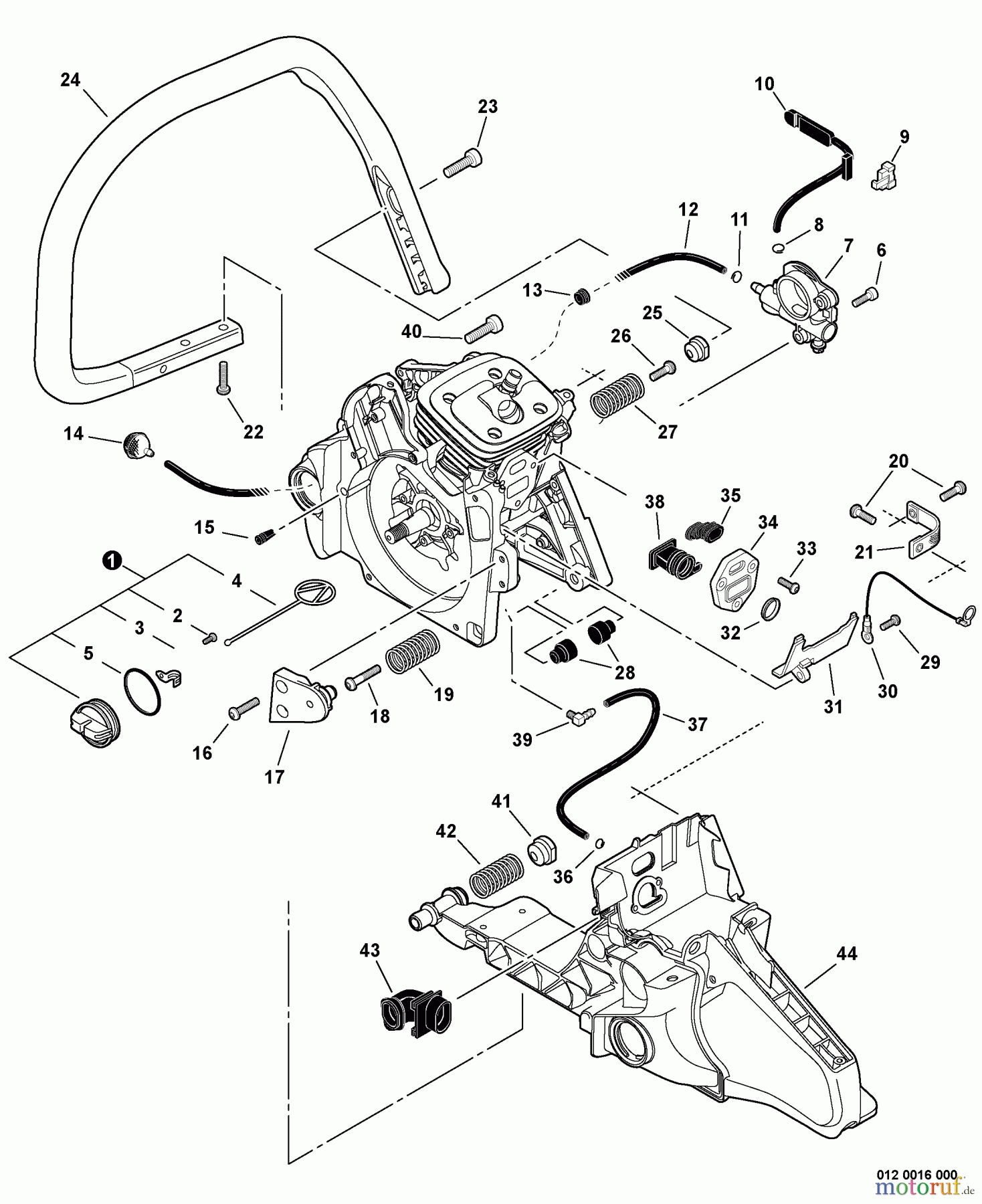  Echo Sägen, Kettensägen CS-550P - Echo Chainsaw, S/N: C14113001001 - C14113999999 Handles, Oil System