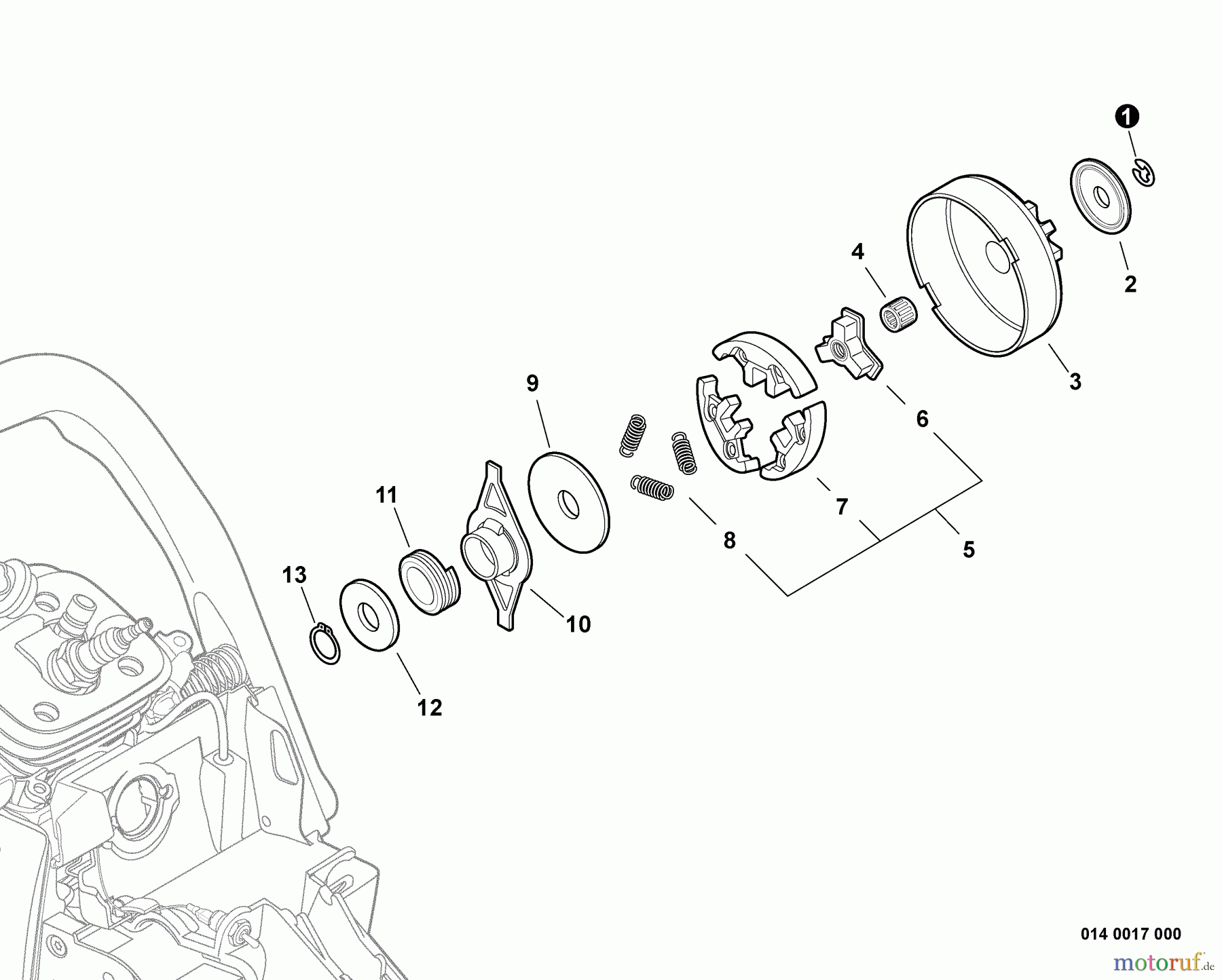 Echo Sägen, Kettensägen CS-590 - Echo Chainsaw, Clutch