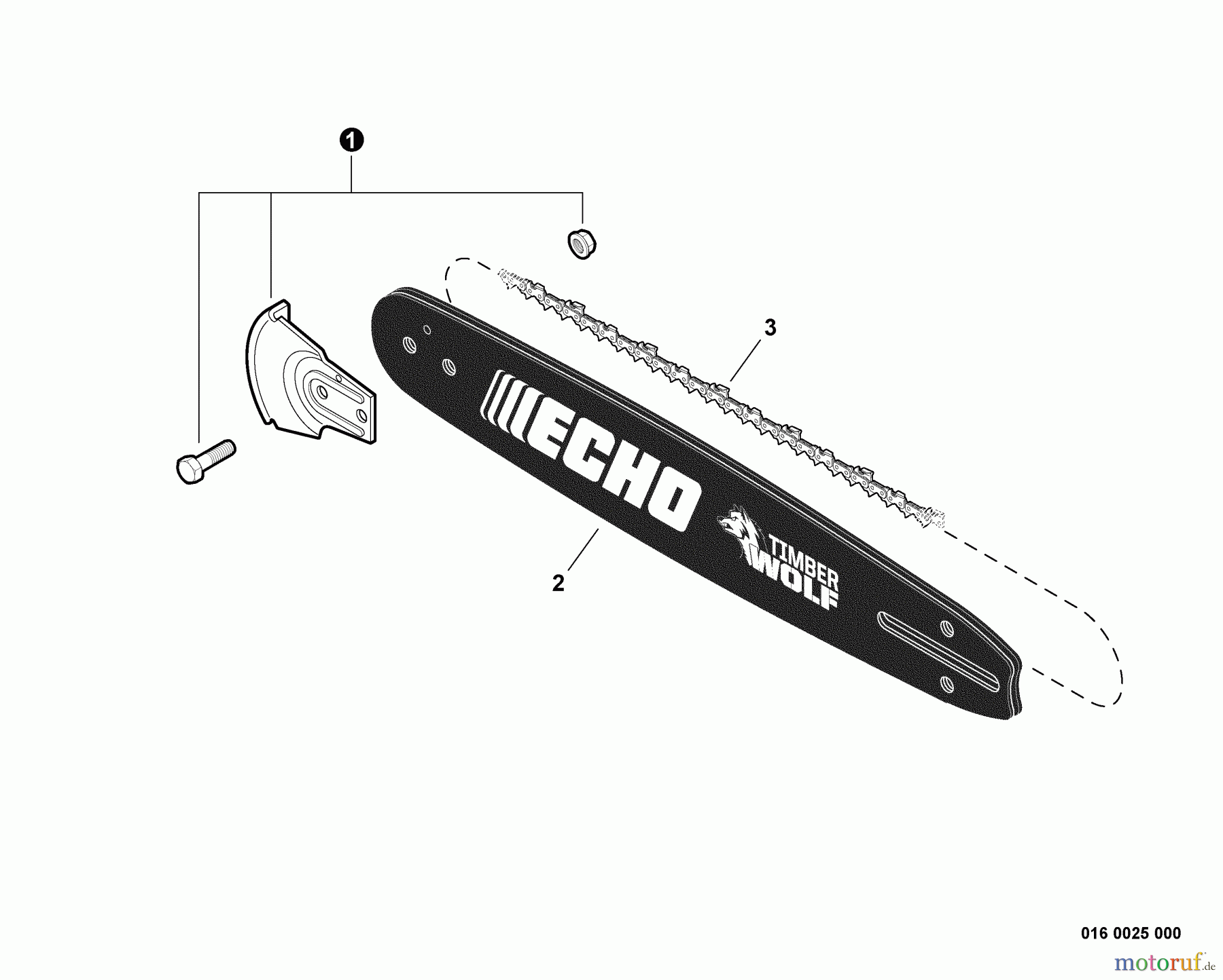Echo Sägen, Kettensägen CS-590 - Echo Chainsaw, Guide Bar, Saw Chain, Kick Guard