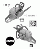 Echo CS-600 S/N: C03920001001 - C03920999999 Ersatzteile Labels