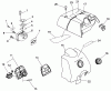 Echo CS-600 - Chainsaw, S/N: C24526001001 - C24526999999 Ersatzteile Air Filter, Muffler, Engine Cover