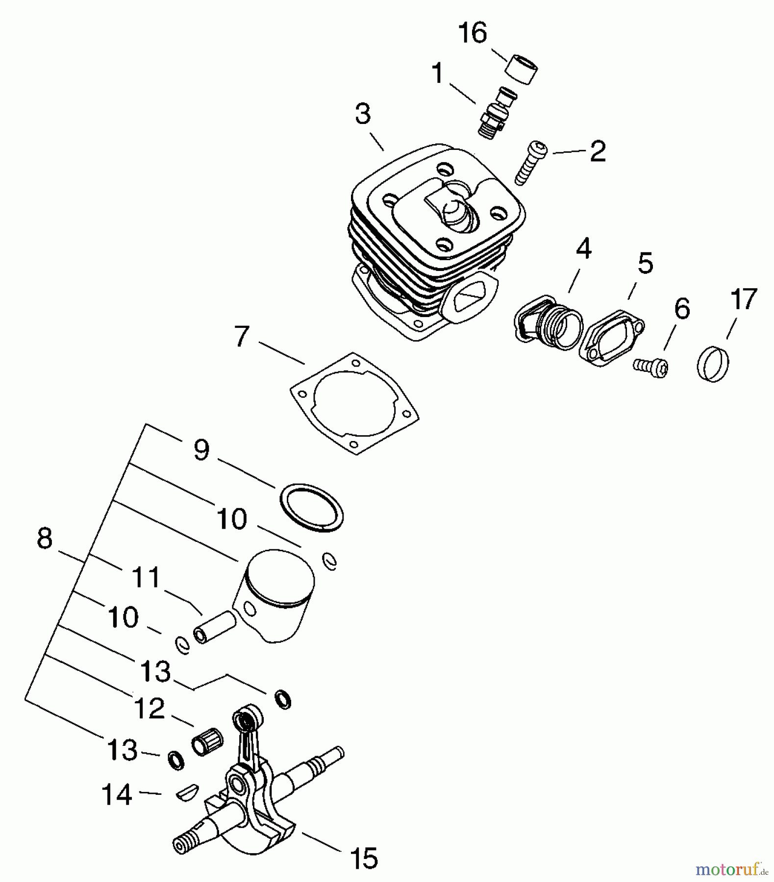  Echo Sägen, Kettensägen CS-600 - Echo Chainsaw, S/N: C24526001001 - C24526999999 Intake, Cylinder, Piston