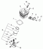 Echo CS-600 - Chainsaw, S/N: C24526001001 - C24526999999 Ersatzteile Intake, Cylinder, Piston