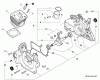 Echo CS-600P - Chainsaw, S/N: C03603001001 - C03603999999 Ersatzteile Engine, Crankcase