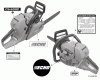 Echo CS-600P - Chainsaw, S/N: C22312001001 - C22312999999 Ersatzteile Labels