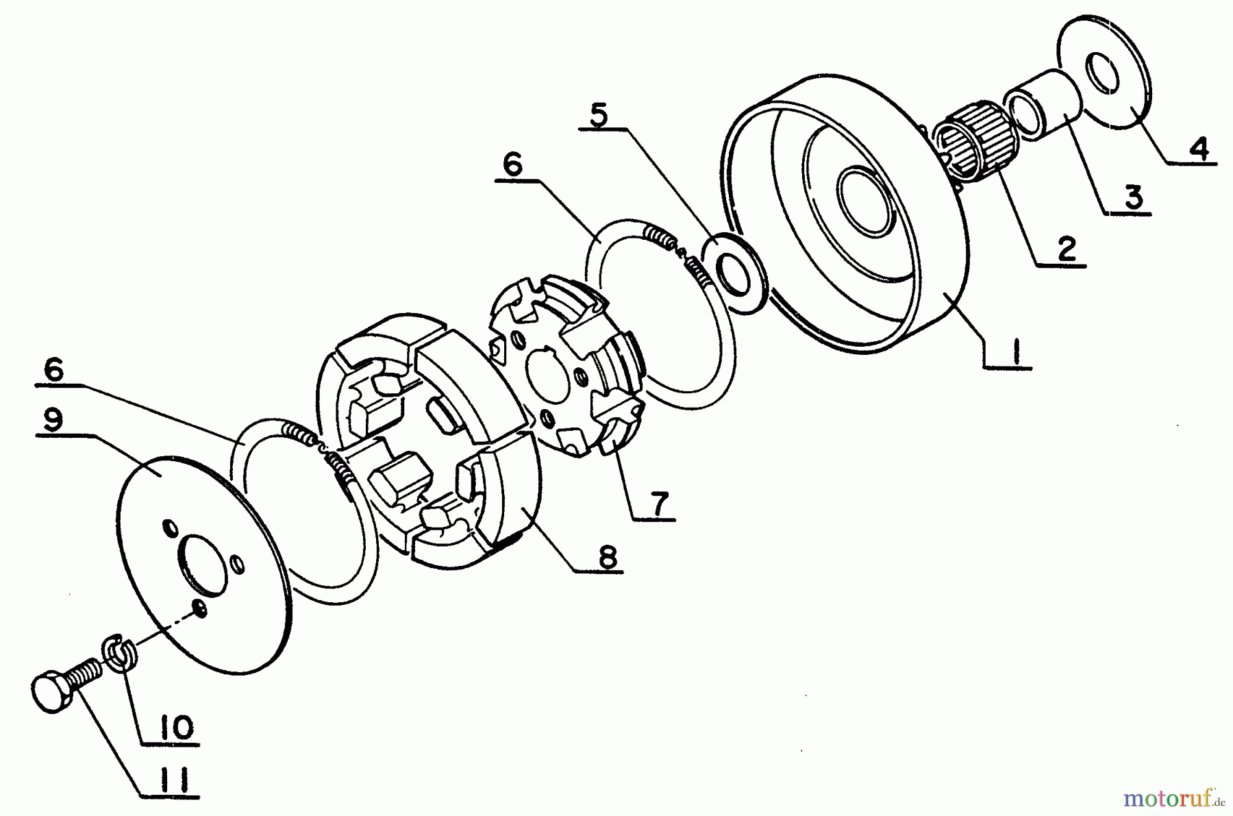 Echo Sägen, Kettensägen CS-60S - Echo Chainsaw, S/N: 0059501 - 999999 Clutch