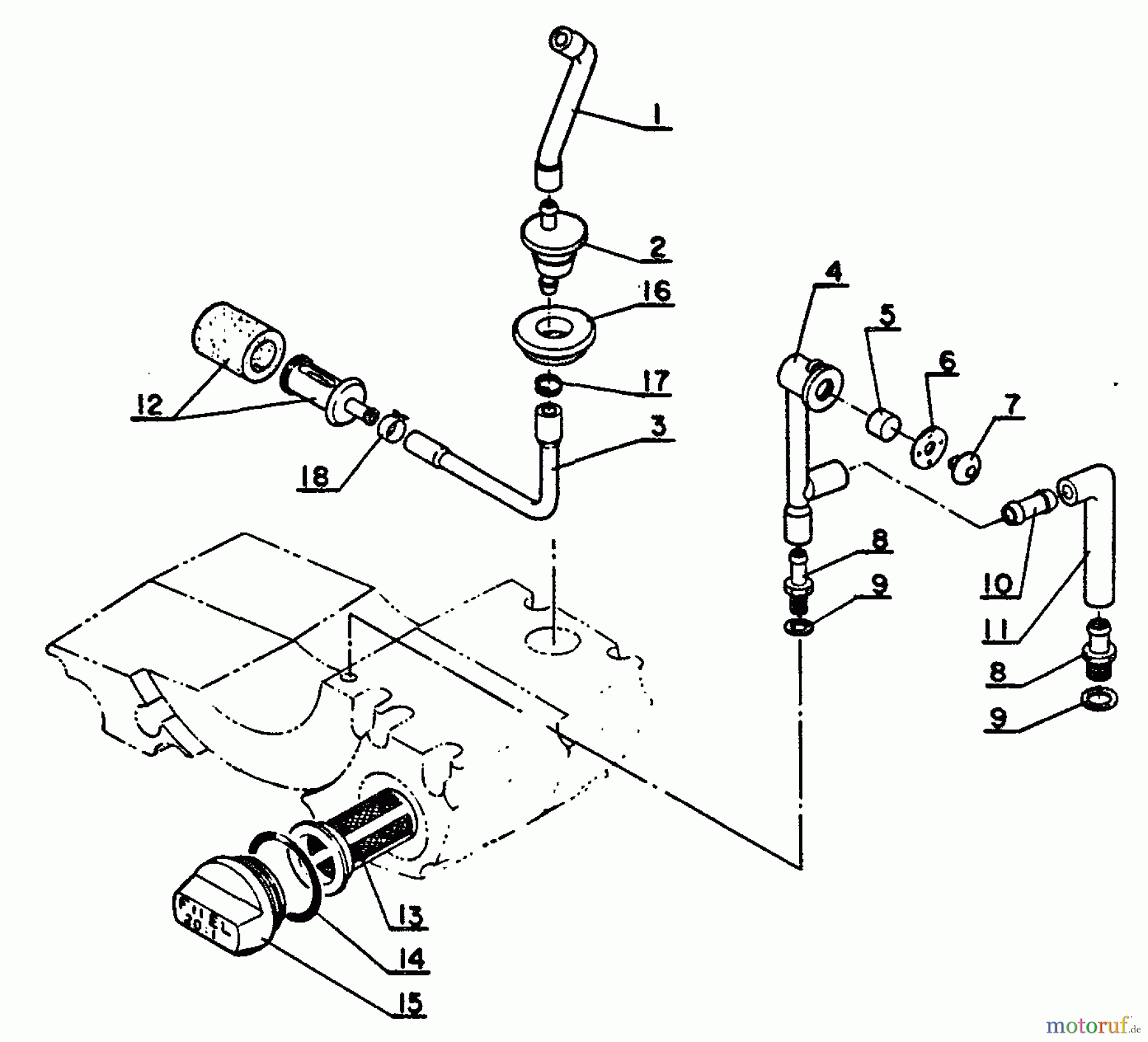 Echo Sägen, Kettensägen CS-60S - Echo Chainsaw, S/N: 0059501 - 999999 Fuel Pipe