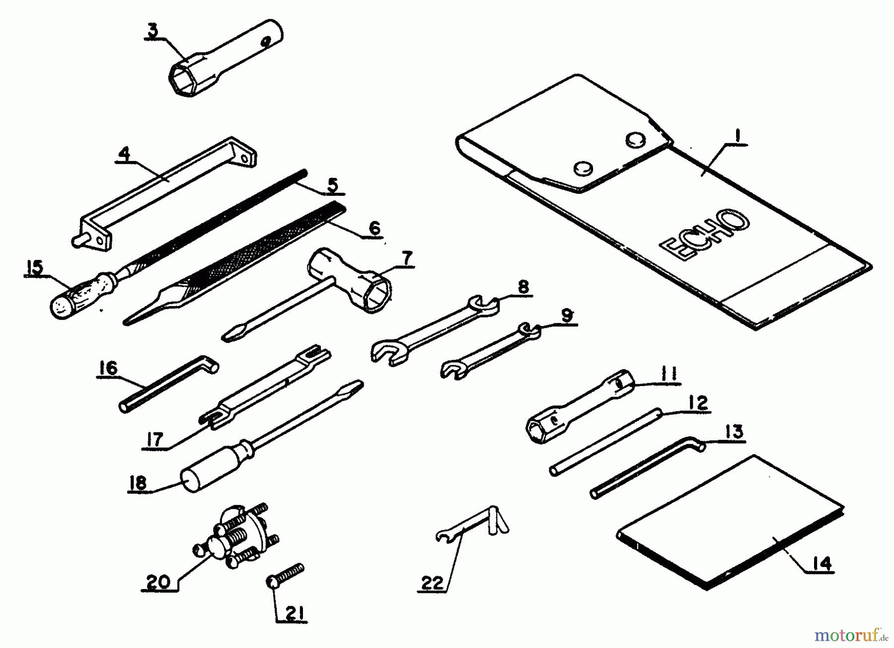 Echo Sägen, Kettensägen CS-60S - Echo Chainsaw, S/N: 0059501 - 999999 Tools
