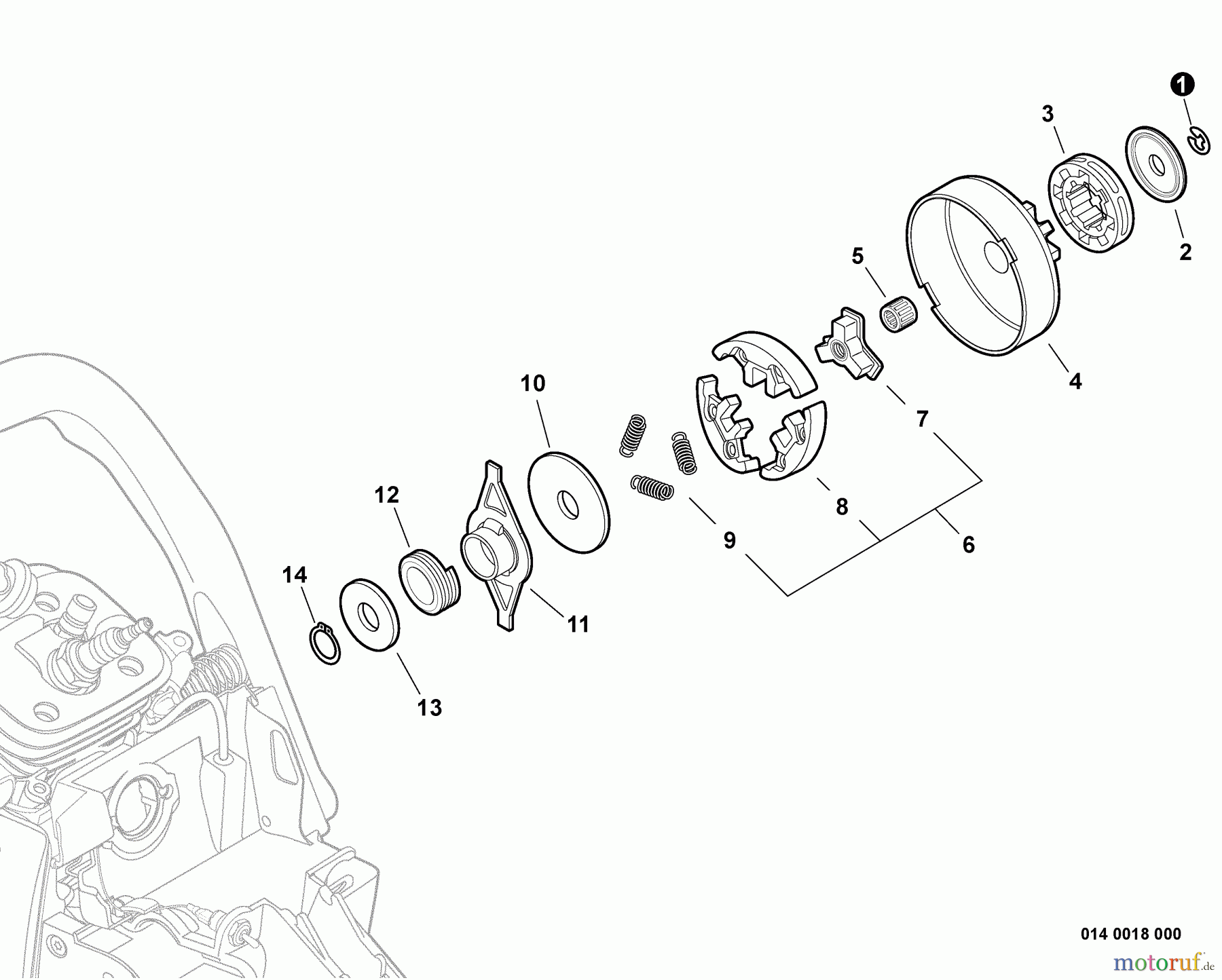 Echo Sägen, Kettensägen CS-620P - Echo Chainsaw, Clutch
