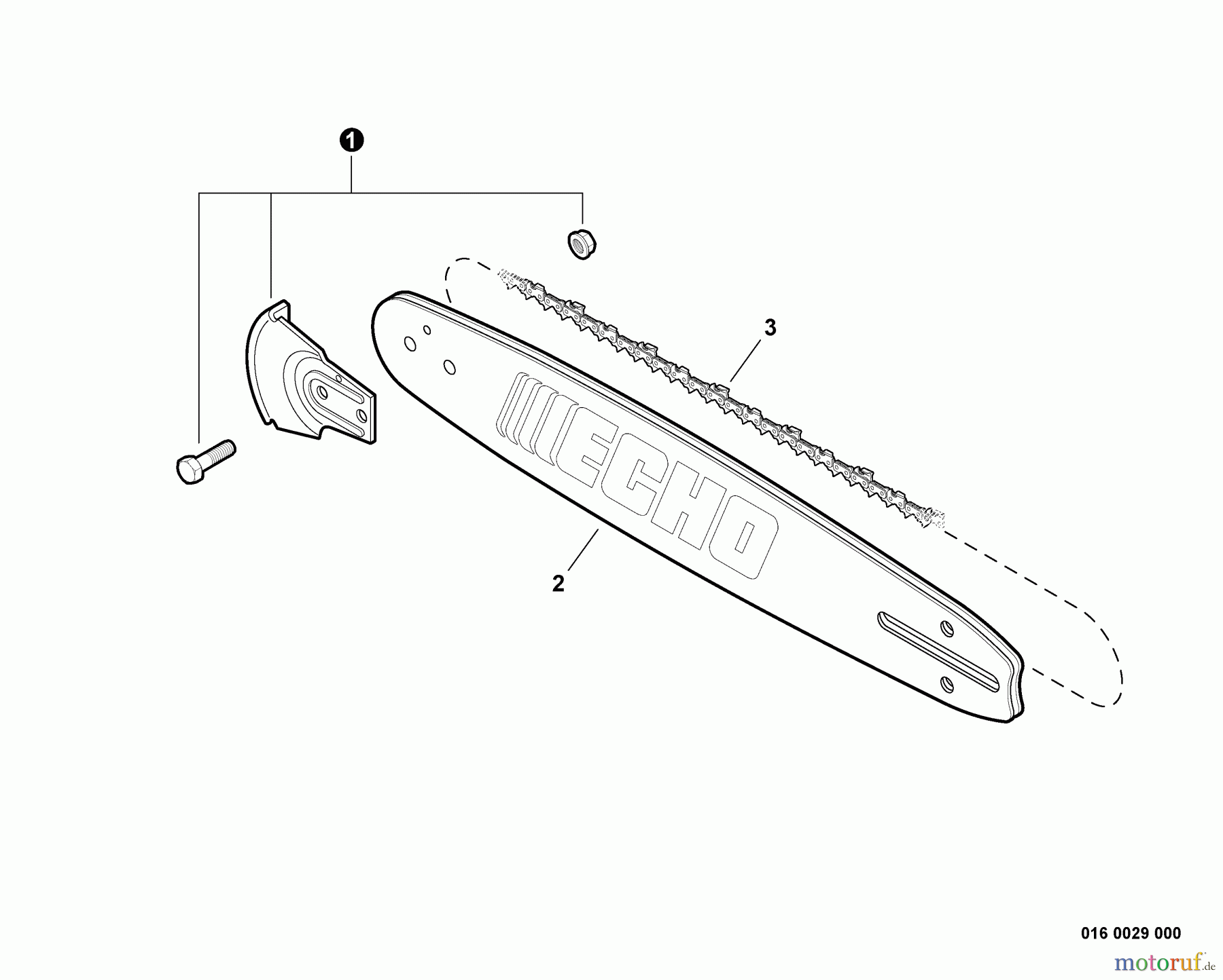 Echo Sägen, Kettensägen CS-620PW - Echo Chainsaw, Guide Bar, Saw Chain, Kick Guard