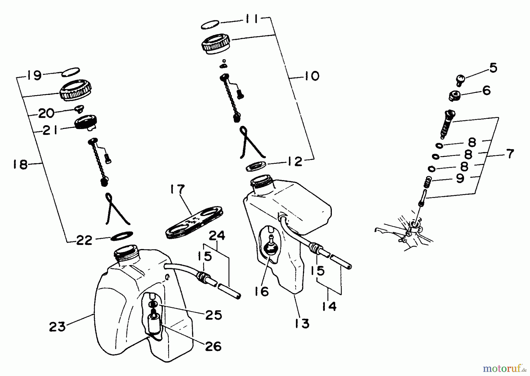 Echo Sägen, Kettensägen CS-660EVL - Echo Chainsaw Fuel System, Oiler System