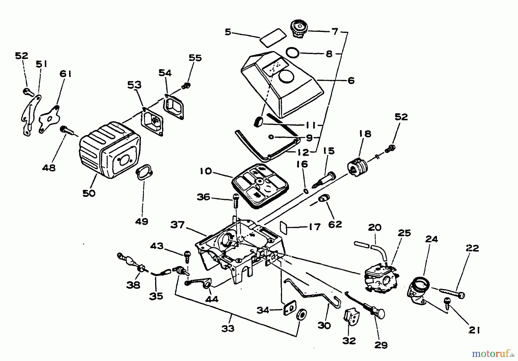 Echo Sägen, Kettensägen CS-6700 - Echo Chainsaw Exhaust, Intake