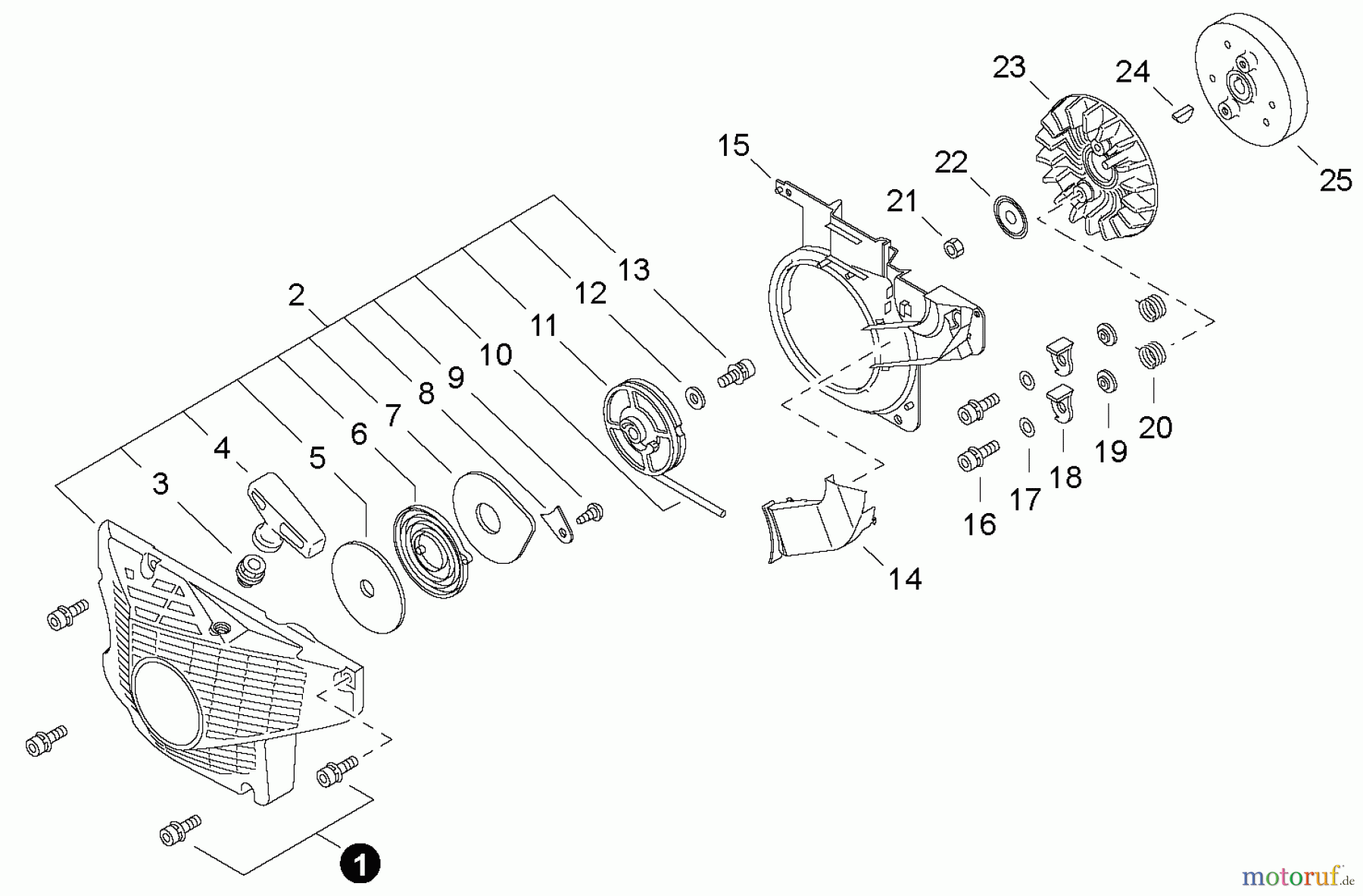 Echo Sägen, Kettensägen CS-680S - Echo Chainsaw, Flywheel, Starter