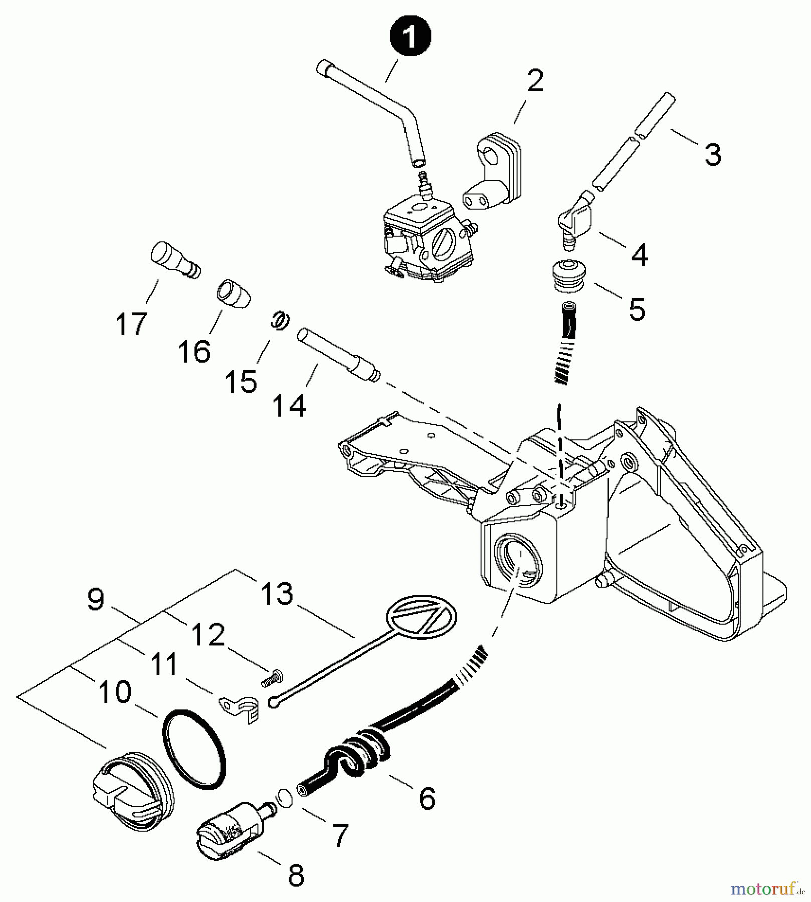 Echo Sägen, Kettensägen CS-680S - Echo Chainsaw, Fuel System