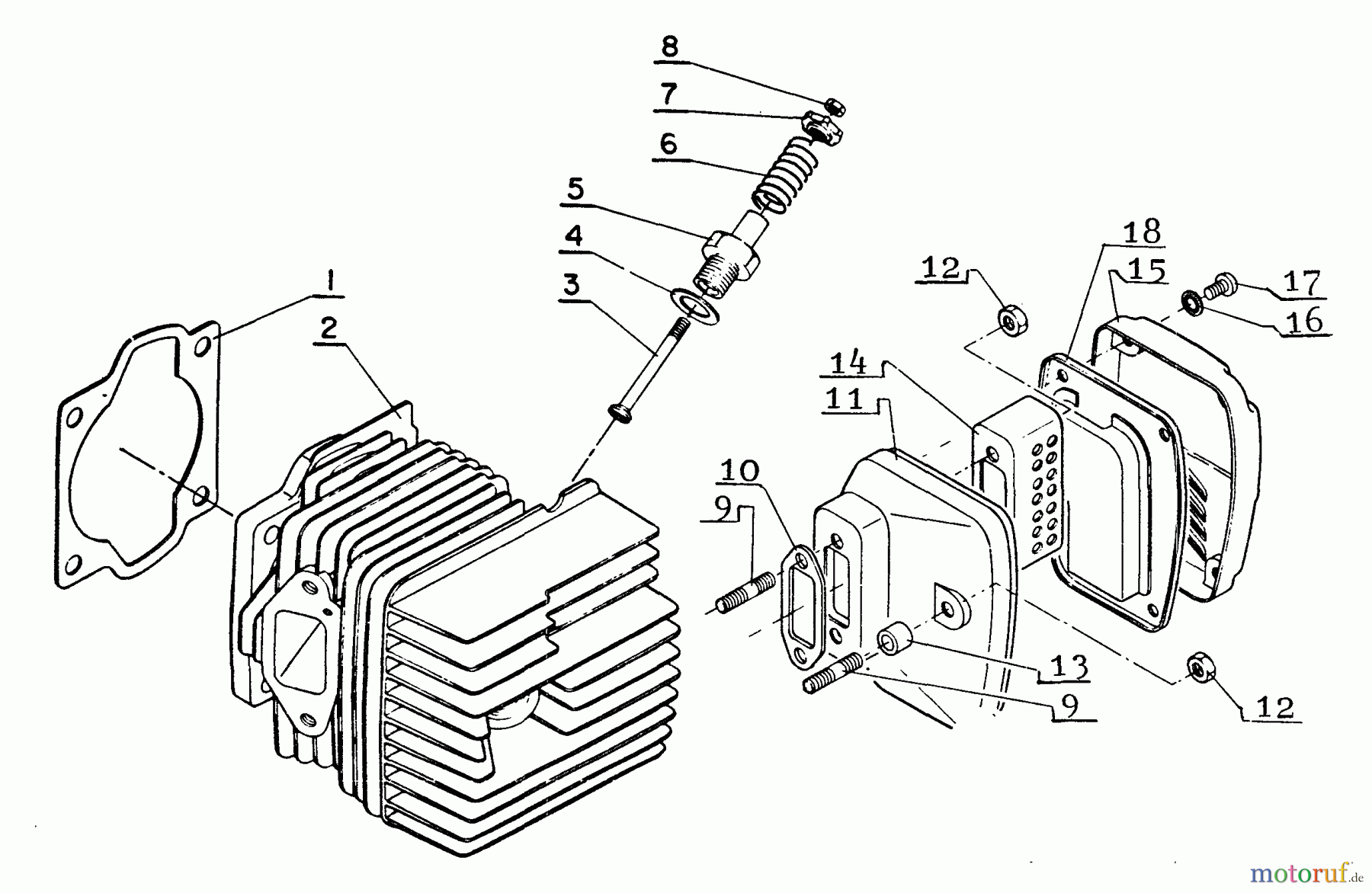 Echo Sägen, Kettensägen CS-601SVL - Echo Chainsaw Cylinder, Muffler