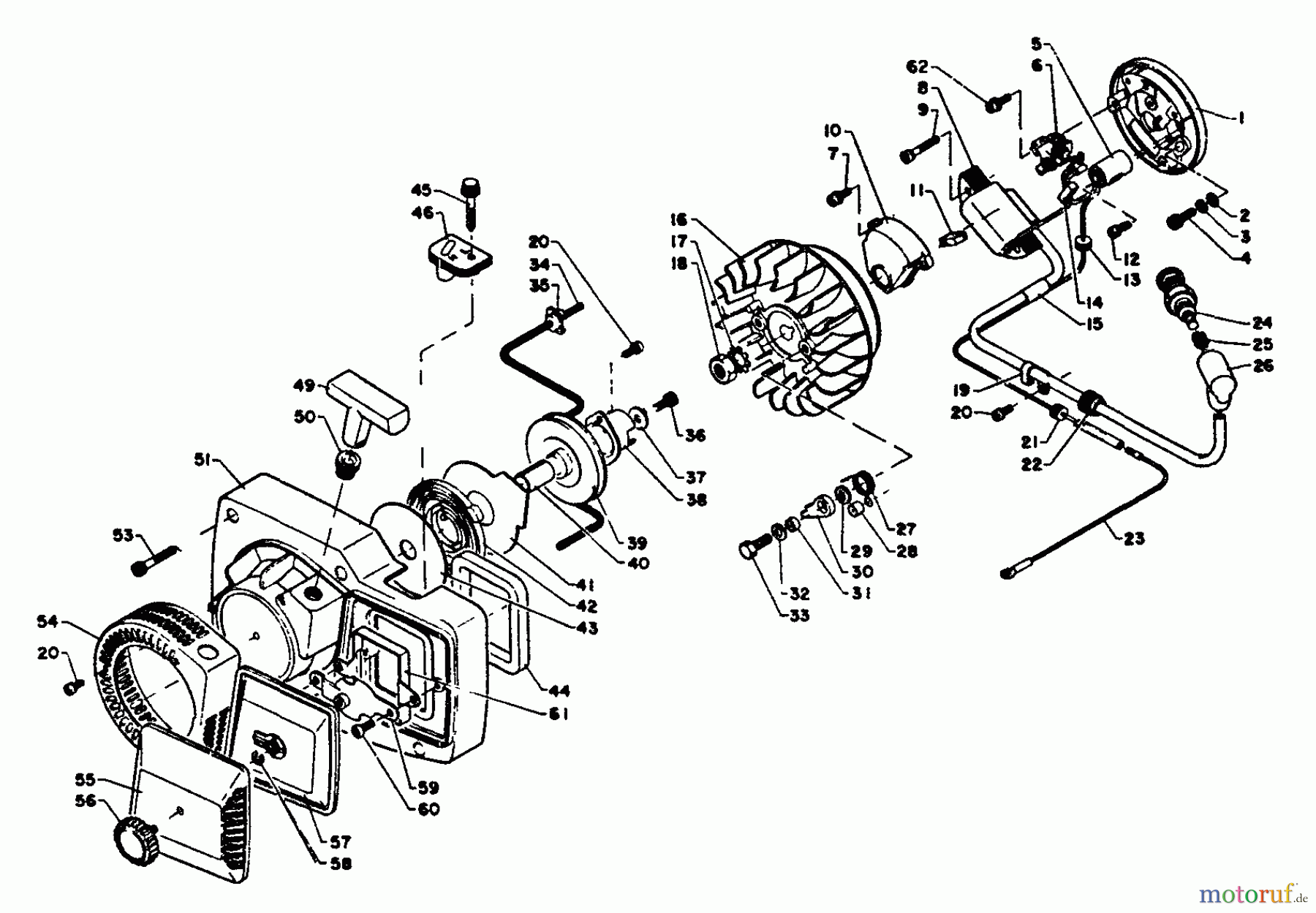 Echo Sägen, Kettensägen CS-702VL - Echo Chainsaw Magneto And Starter For Models CS-702VL And CS-602VL