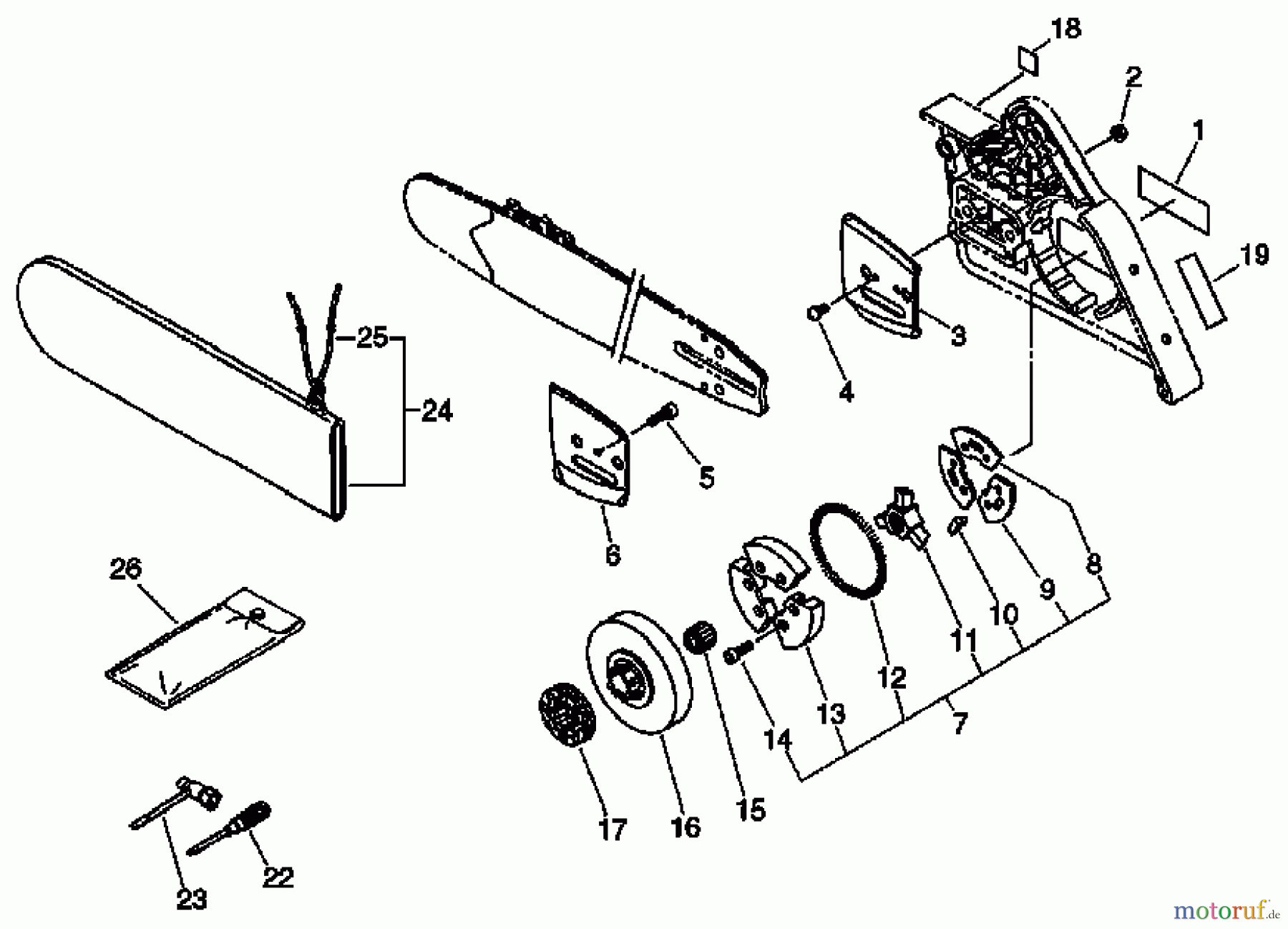  Echo Sägen, Kettensägen CS-8002 - Echo Chainsaw, Clutch, Sprocket