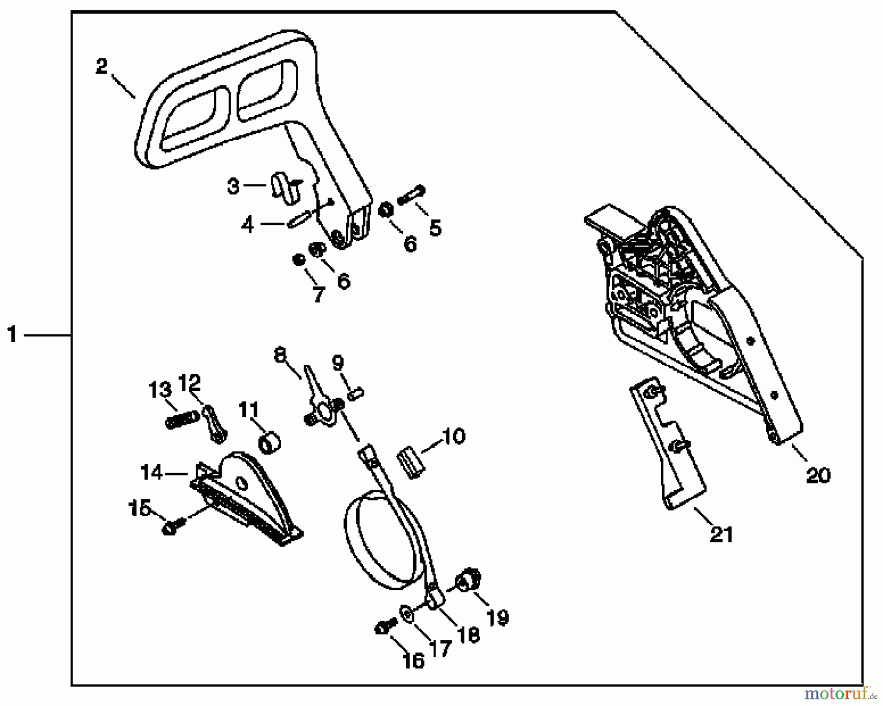 Echo Sägen, Kettensägen CS-8002 - Echo Chainsaw, Chain Brake Assembly