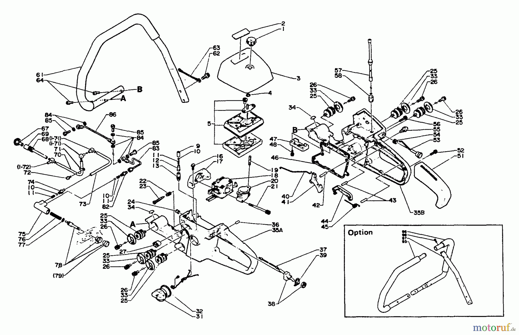  Echo Sägen, Kettensägen CS-900EVL - Echo Chainsaw, S/N: 06801 - 99999 Handles, Oiler Sys, Fuel Sys, Air Cleaner