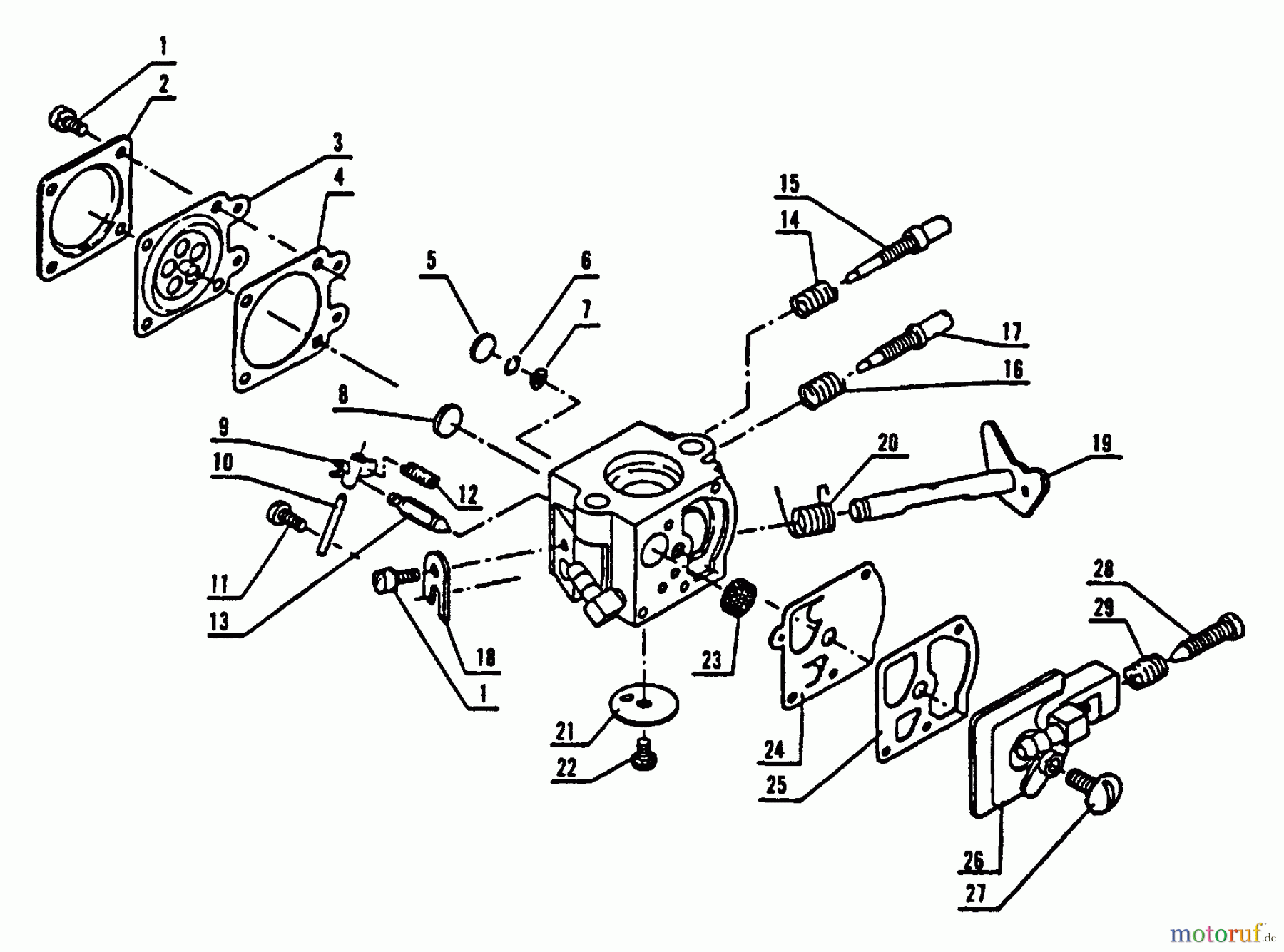 Echo Bläser / Sauger / Häcksler / Mulchgeräte PB-210E - Echo Hand Held Blower (Type 1) Carburetor