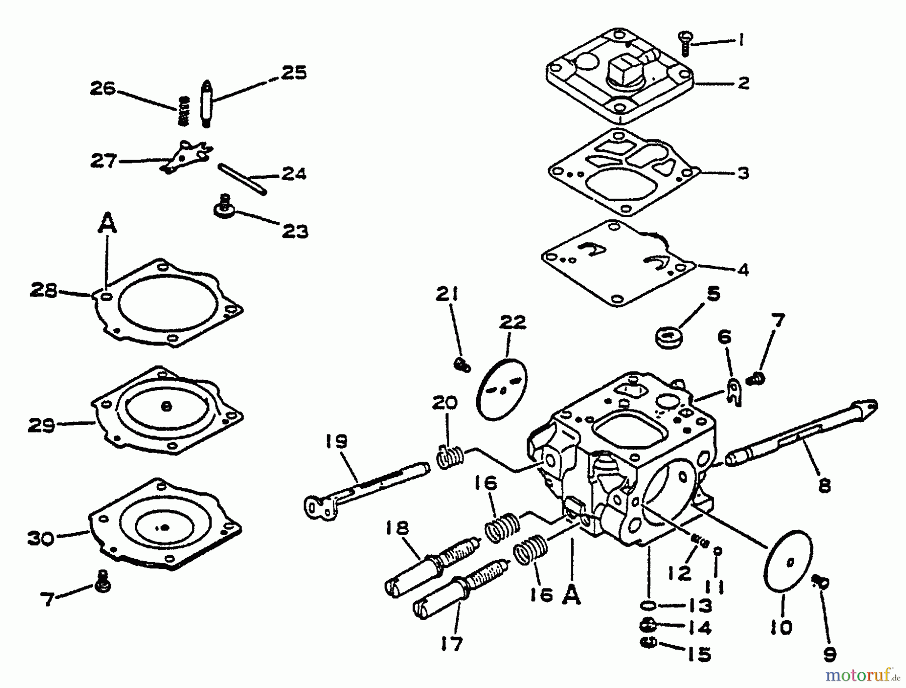 Echo Trennsägen CSG-6700 - Echo Cut-Off Saw, S/N: 001001 - 002600 Carburetor