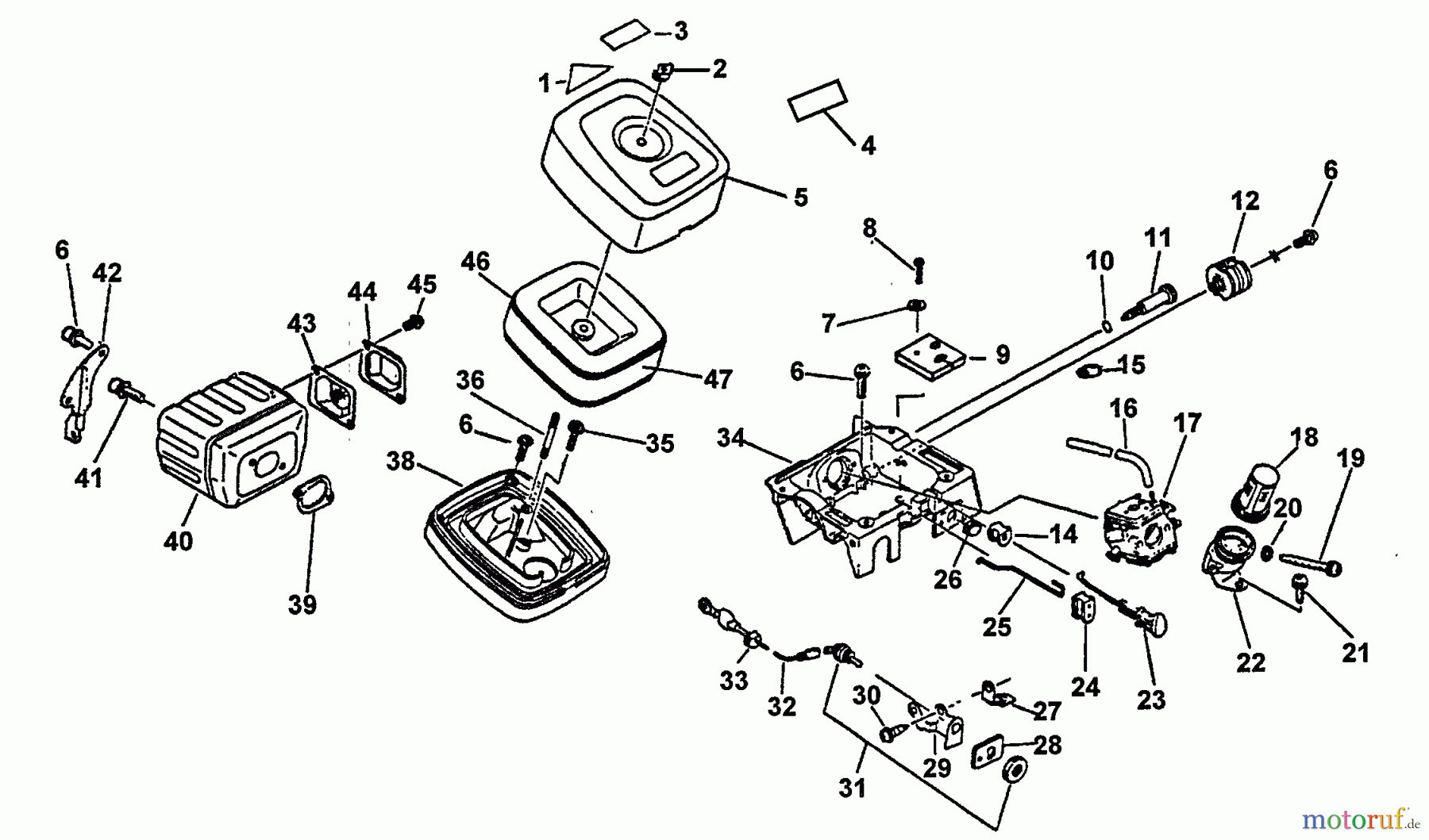 Echo Trennsägen CSG-6700 - Echo Cut-Off Saw, S/N: 001001 - 002600 Intake, Exhaust, Air Cleaner