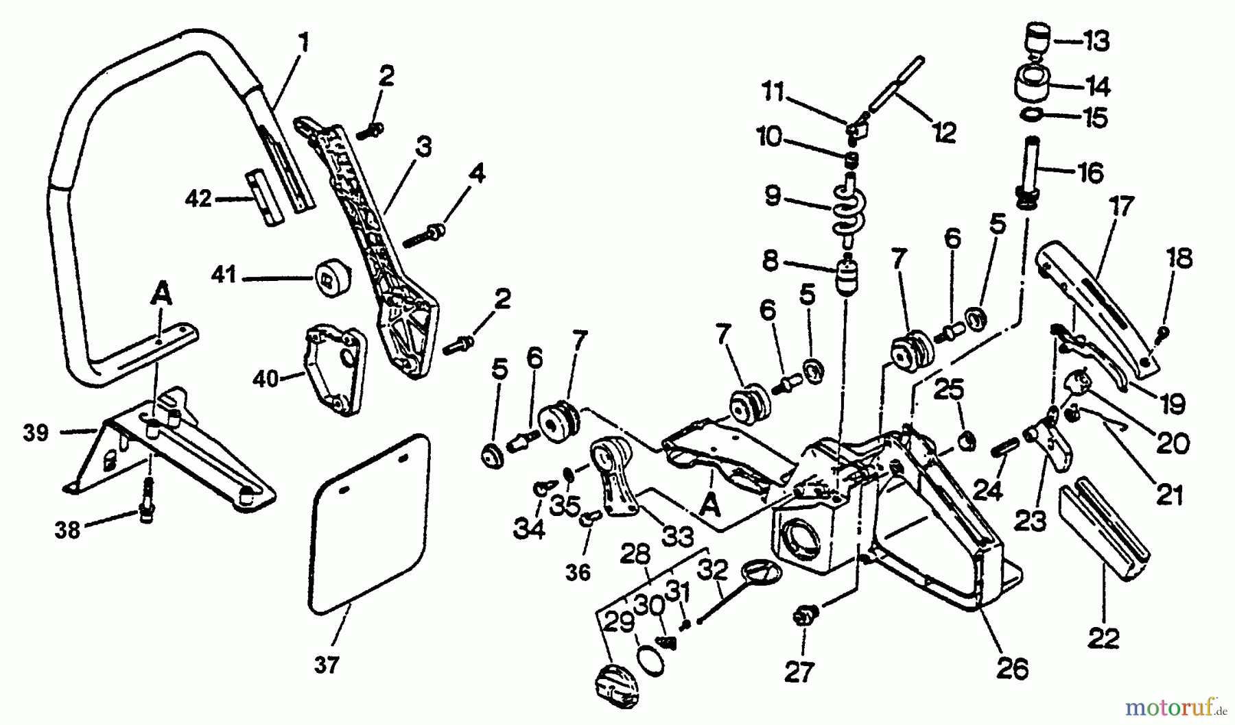 Echo Trennsägen CSG-6700 - Echo Cut-Off Saw, S/N: 002601 - 005530 Handles, Fuel System