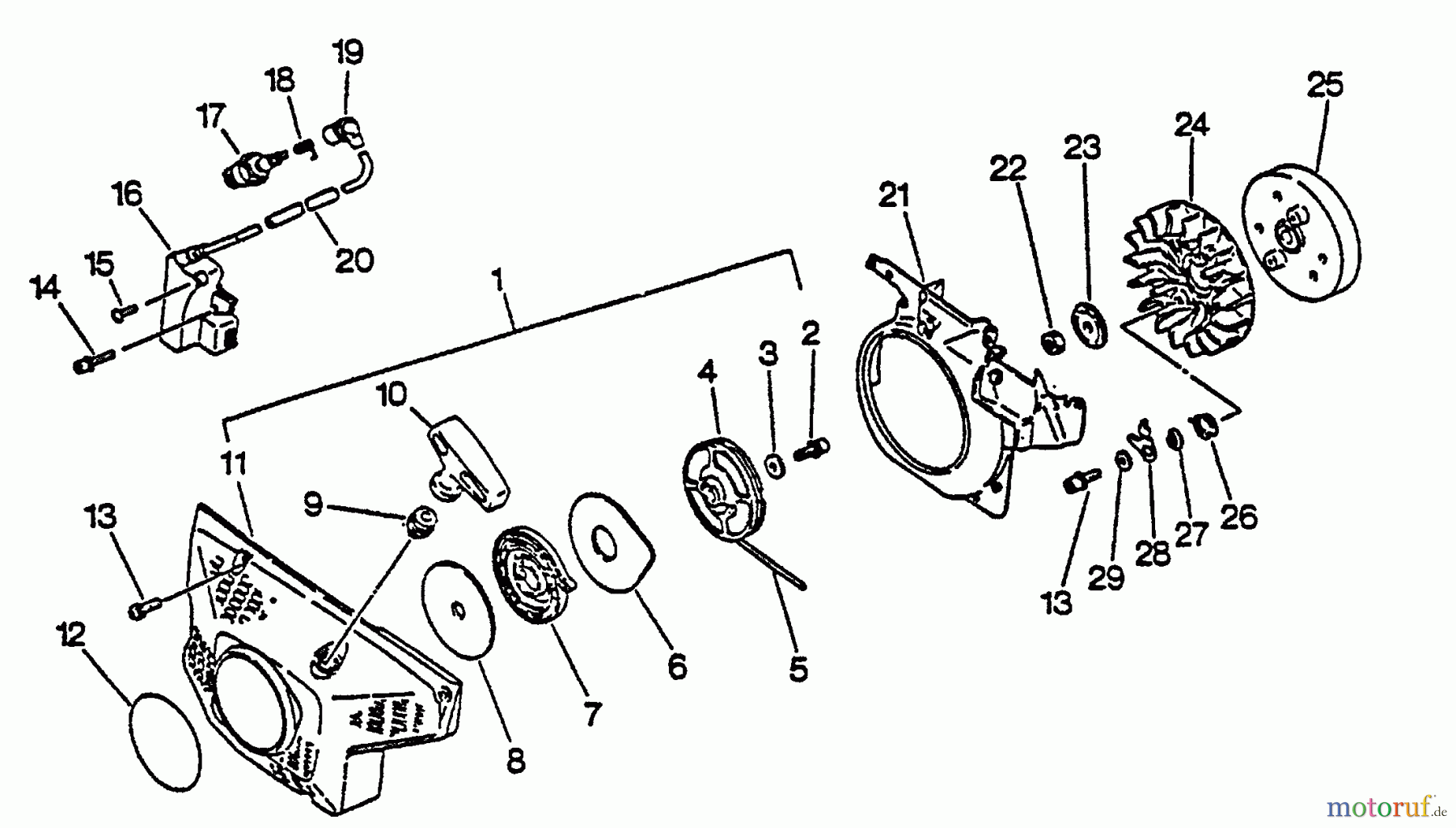 Echo Trennsägen CSG-6700 - Echo Cut-Off Saw, S/N: 002601 - 005530 Ignition, Starter