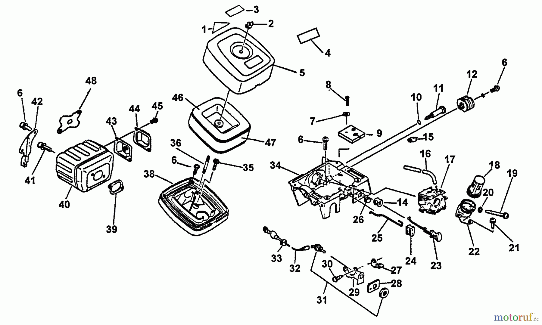 Echo Trennsägen CSG-6700 - Echo Cut-Off Saw, S/N: 002601 - 005530 Intake, Exhaust, Air Cleaner