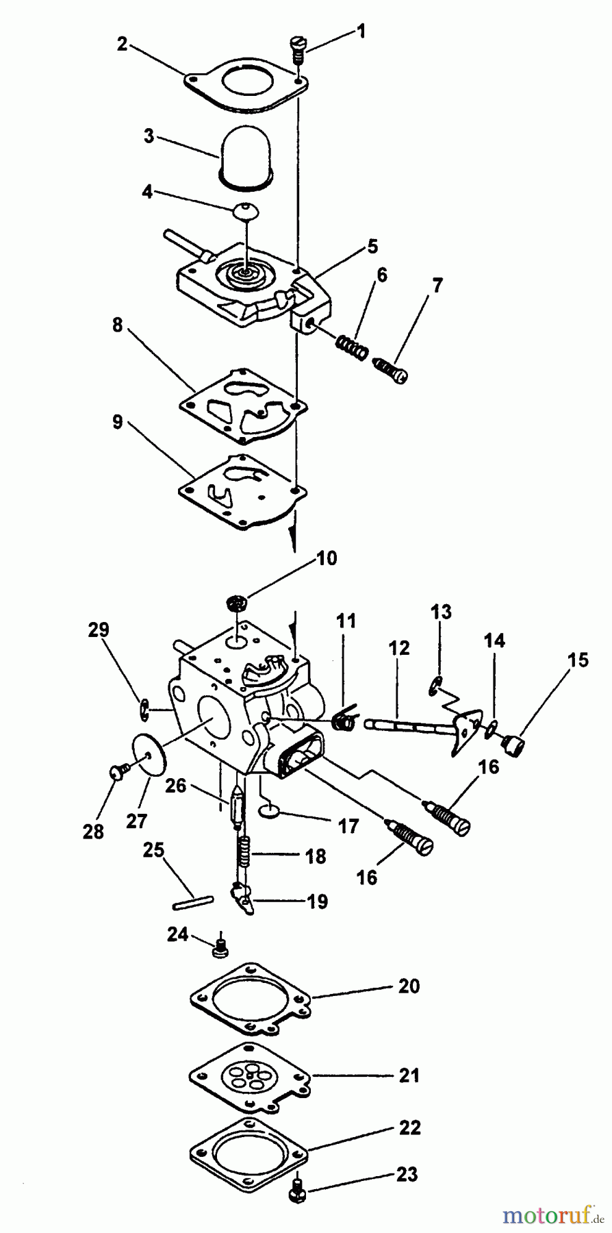 Echo Hochentaster PP-1260 - Echo Pole Saw / Pruner (Type 1) Carburetor