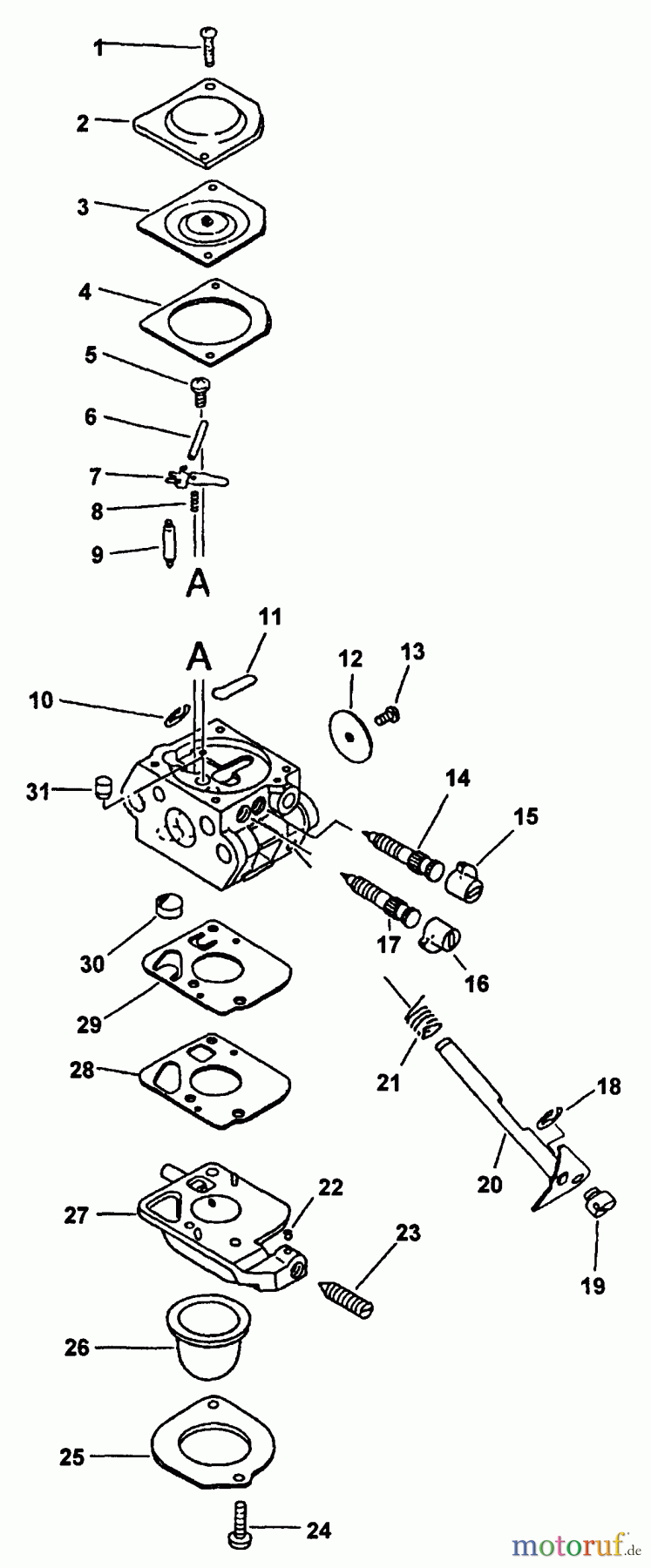 Echo Hochentaster PP-800 - Echo Pole Saw / Pruner (Type 1) Carburetor
