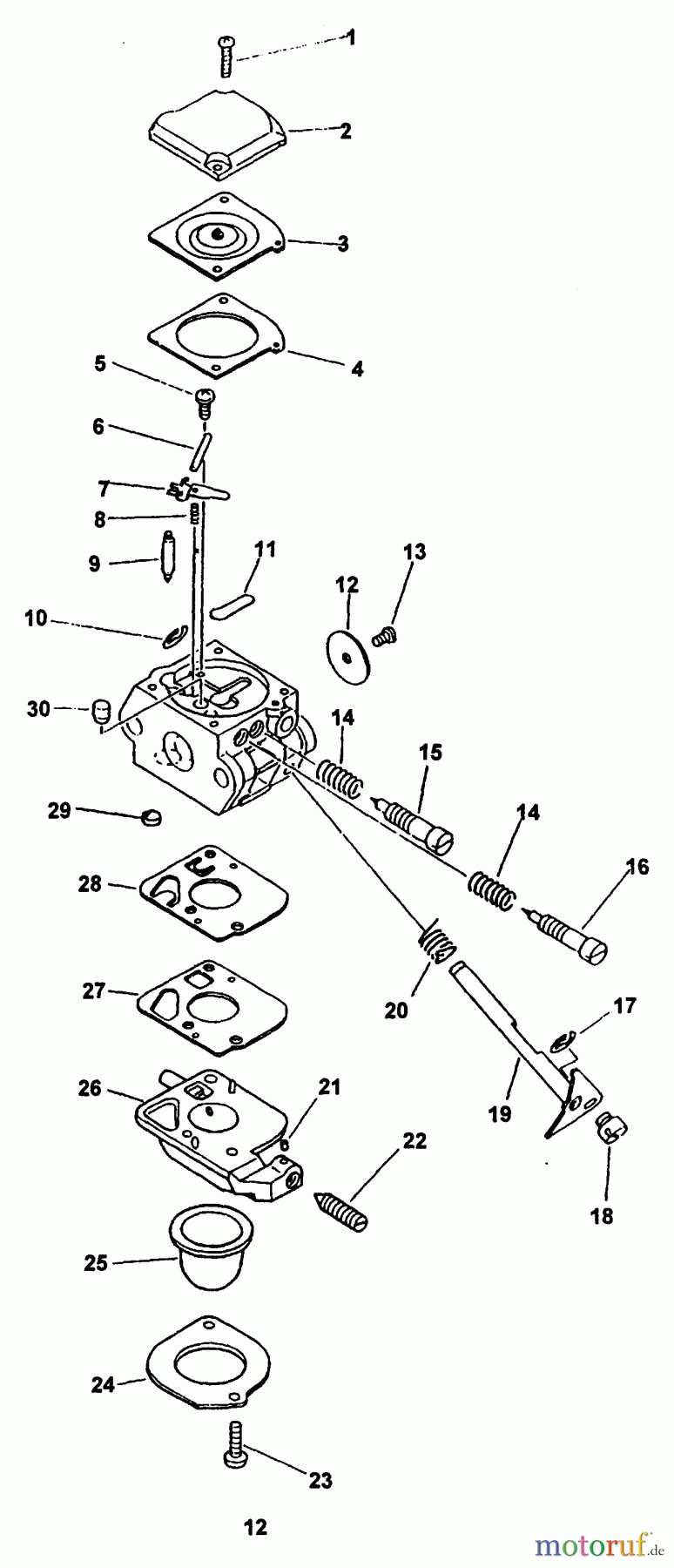 Echo Hochentaster PP-800 - Echo Pole Saw / Pruner (Type 1) Carburetor S/N: 001001 - 055504