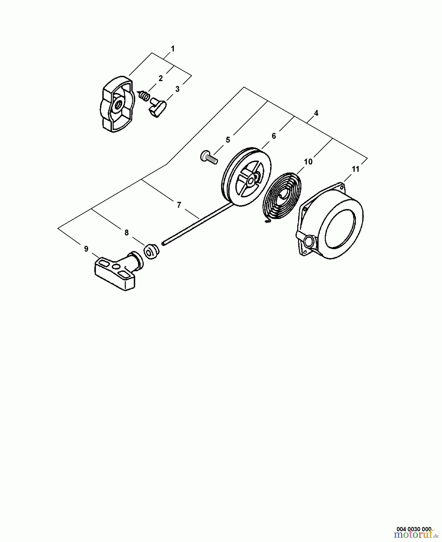  Echo Hochentaster PPF-210 - Echo Pole Saw / Pruner, S/N: E07511001001 - E07511999999 Starter -- Standard